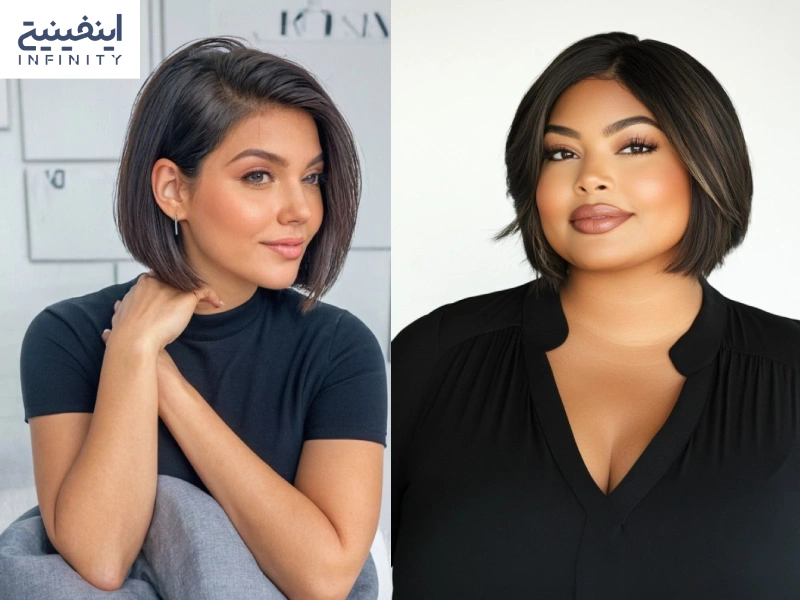 مدل موی کوتاه برای صورت گرد