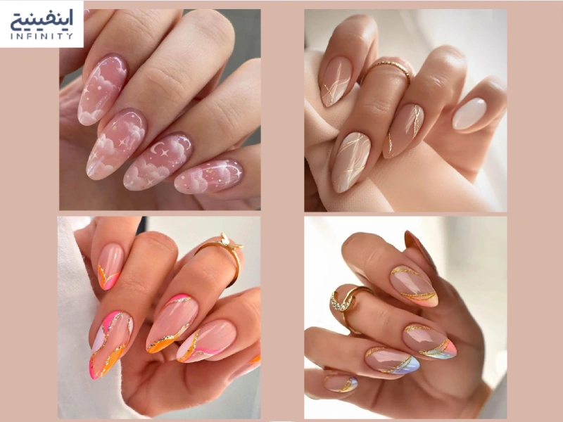 طرح ناخن شیک و باکلاس تابستانی دخترانه