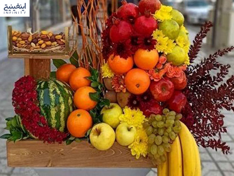 عکس خفن تزیین هدایای شب یلدا برای عروس