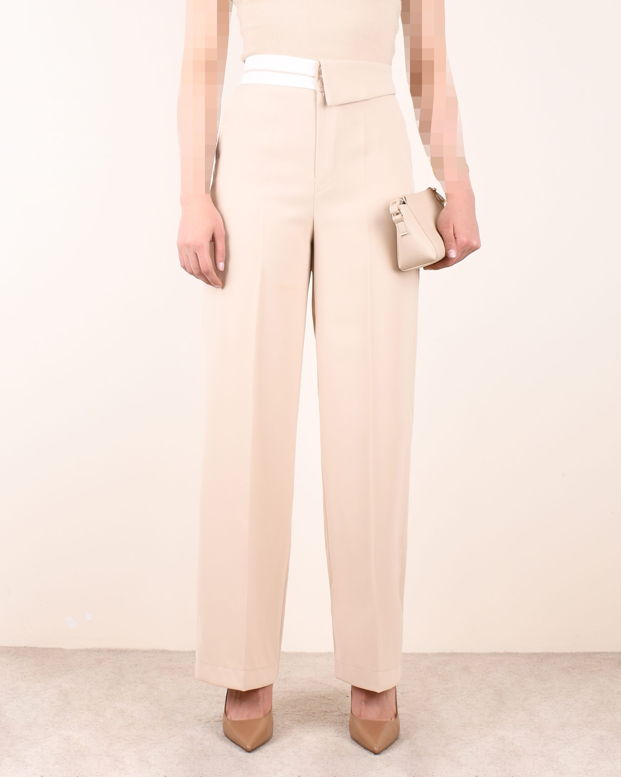 شلوار نیم بگ ماهلین C00134