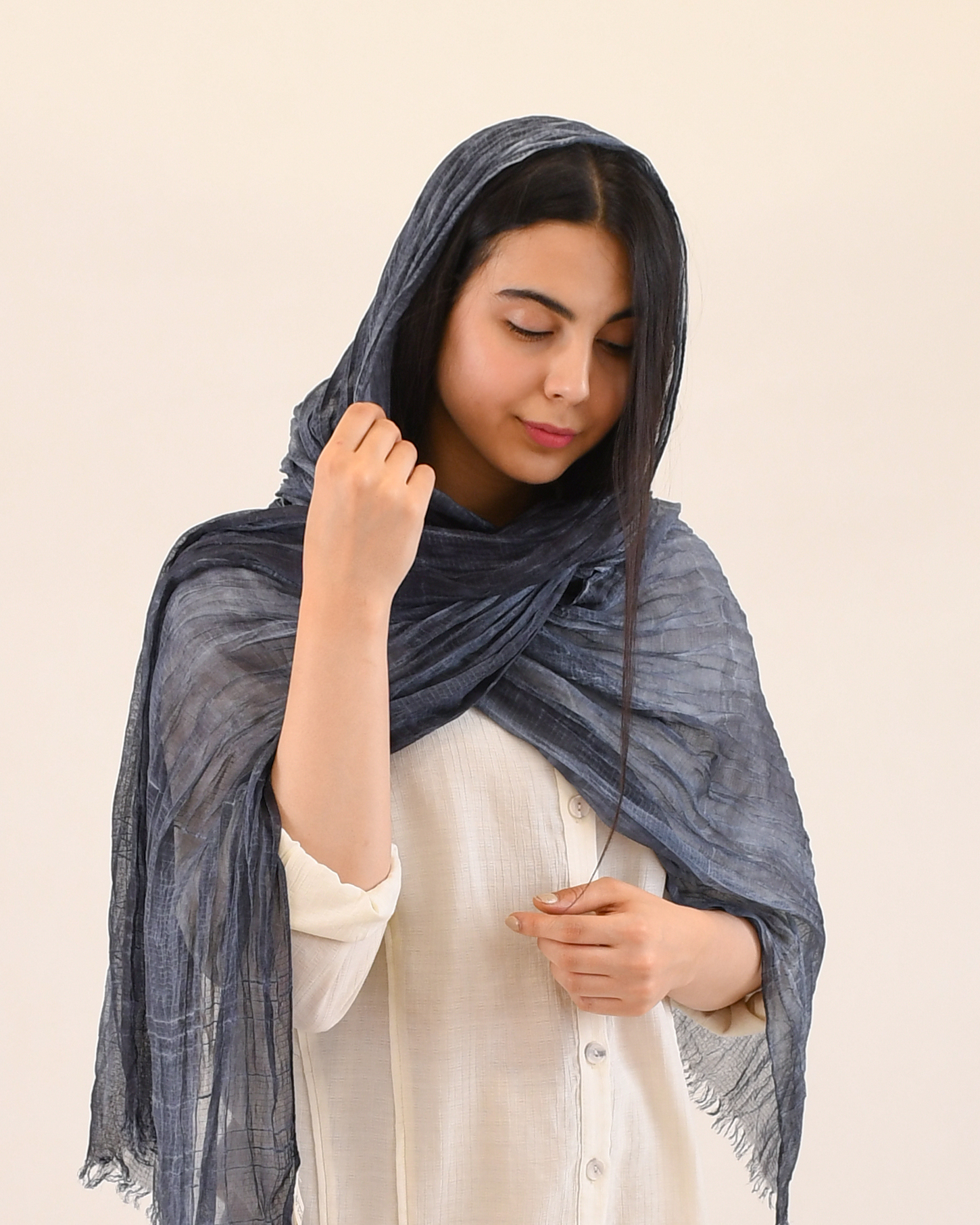 شال حریر شیفون ایتالیایی OppsiS00648