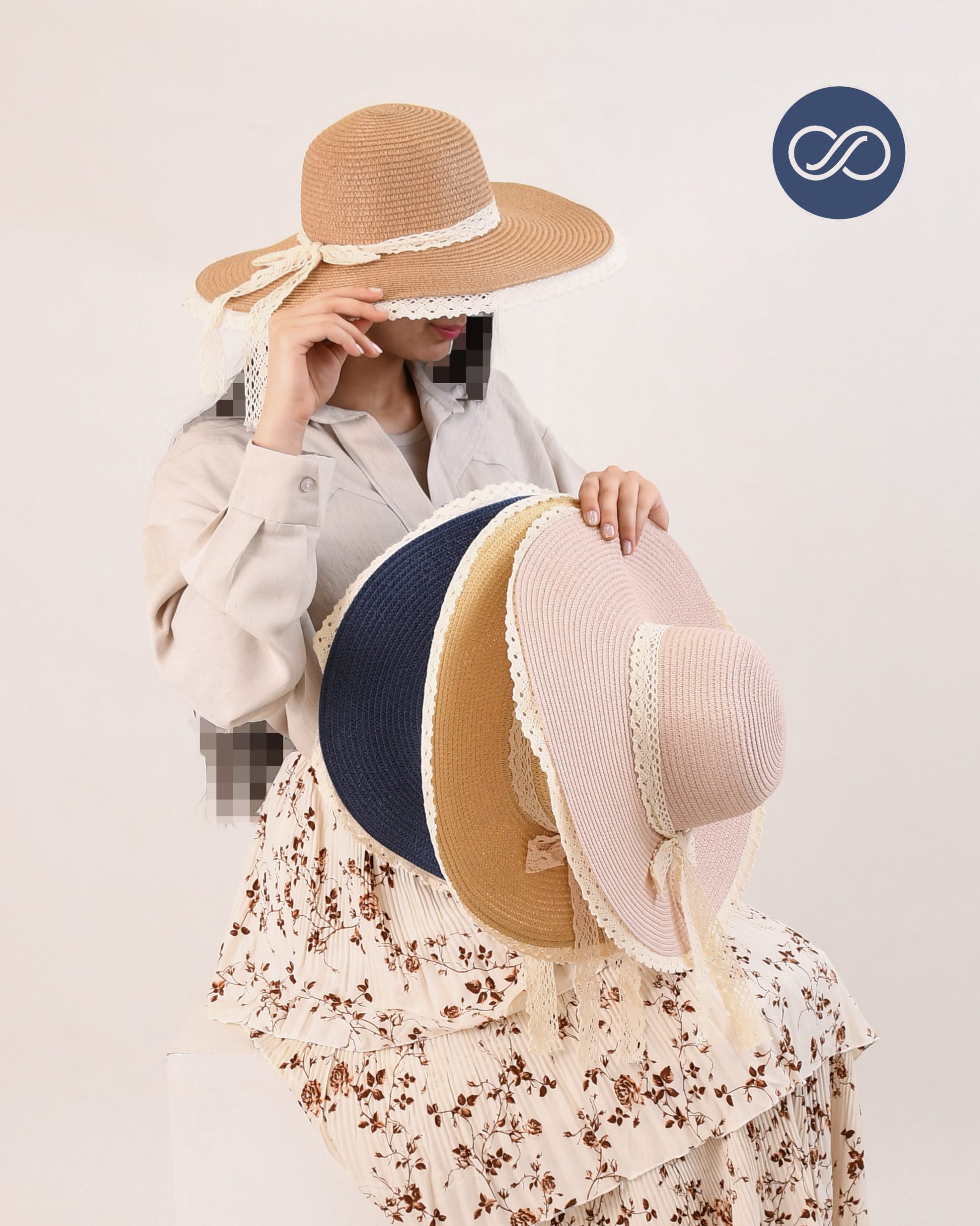 کلاه حصیری لب تور S00650