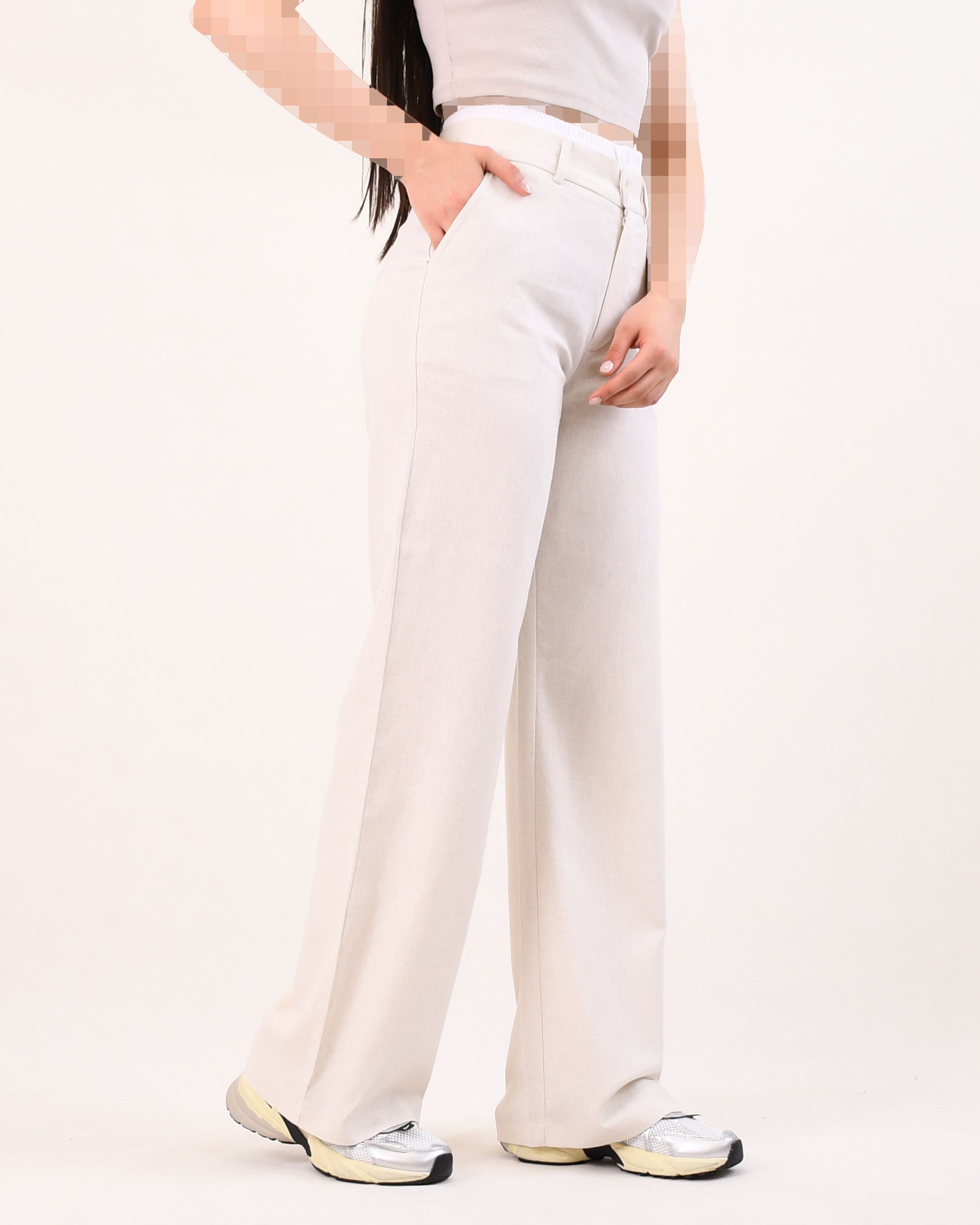 شلوار لینن دو کمر C00461