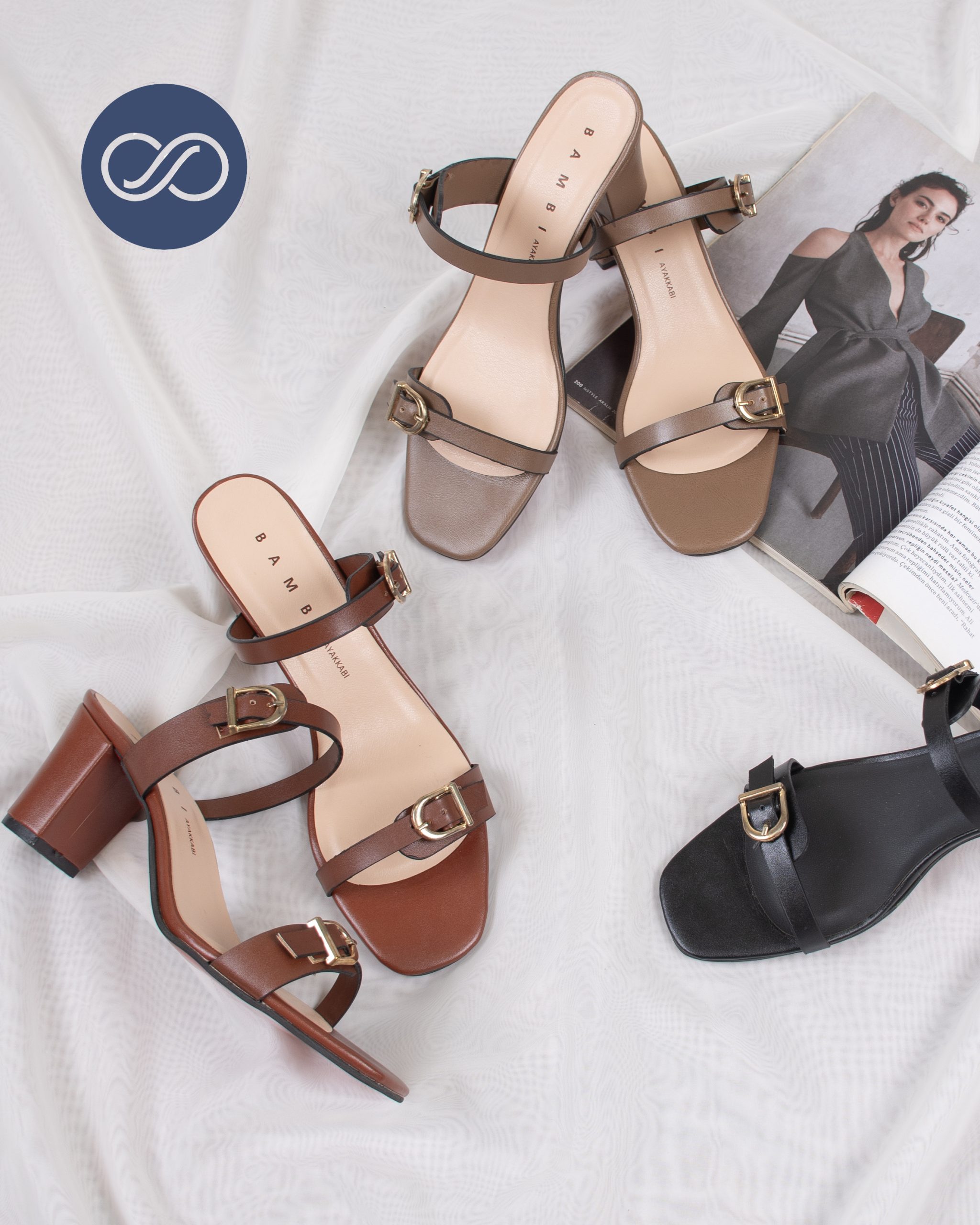 صندل پاشنه دار دلانا F0049