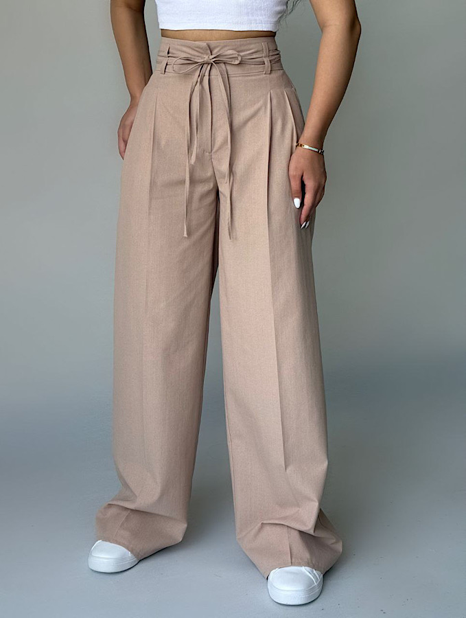 شلوار لینن بیانکا C00443