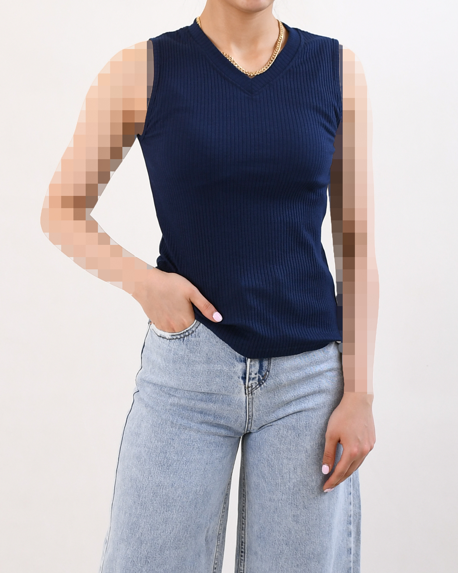 تاپ یقه هفت کبریتی C00510