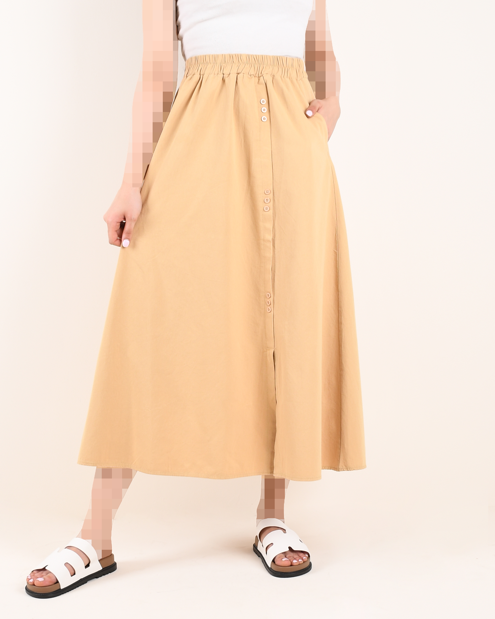 دامن جلو دکمه چاکدار C00517