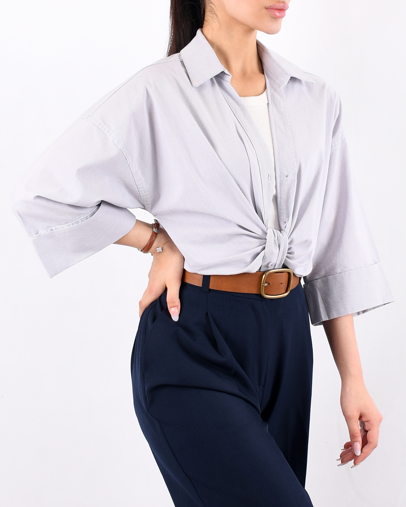 شومیز راه راه تیارا C00476