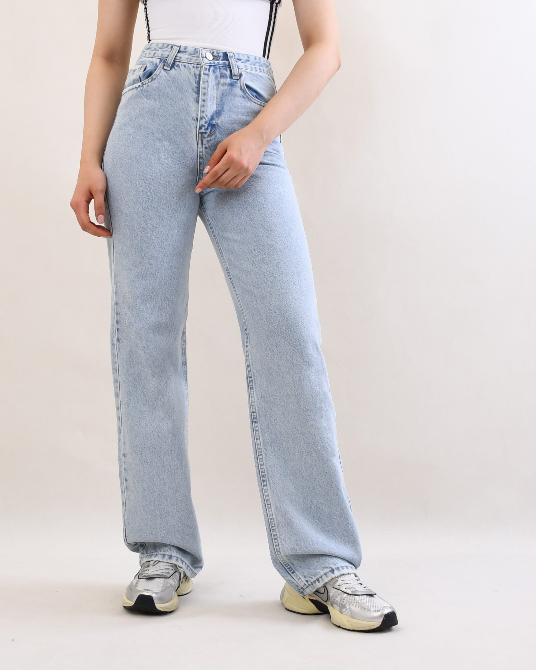 شلوار جین نیم بگ C00604