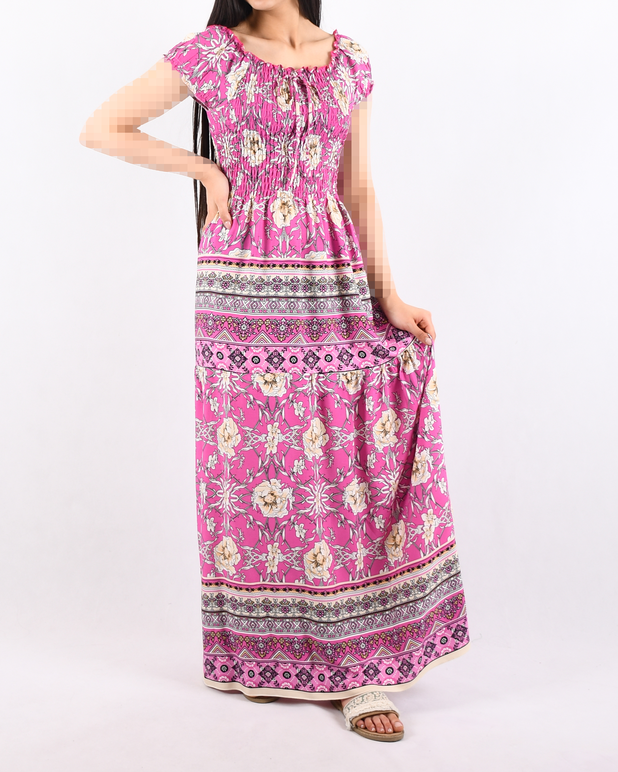 پیراهن ساحلی طرحدار C00615