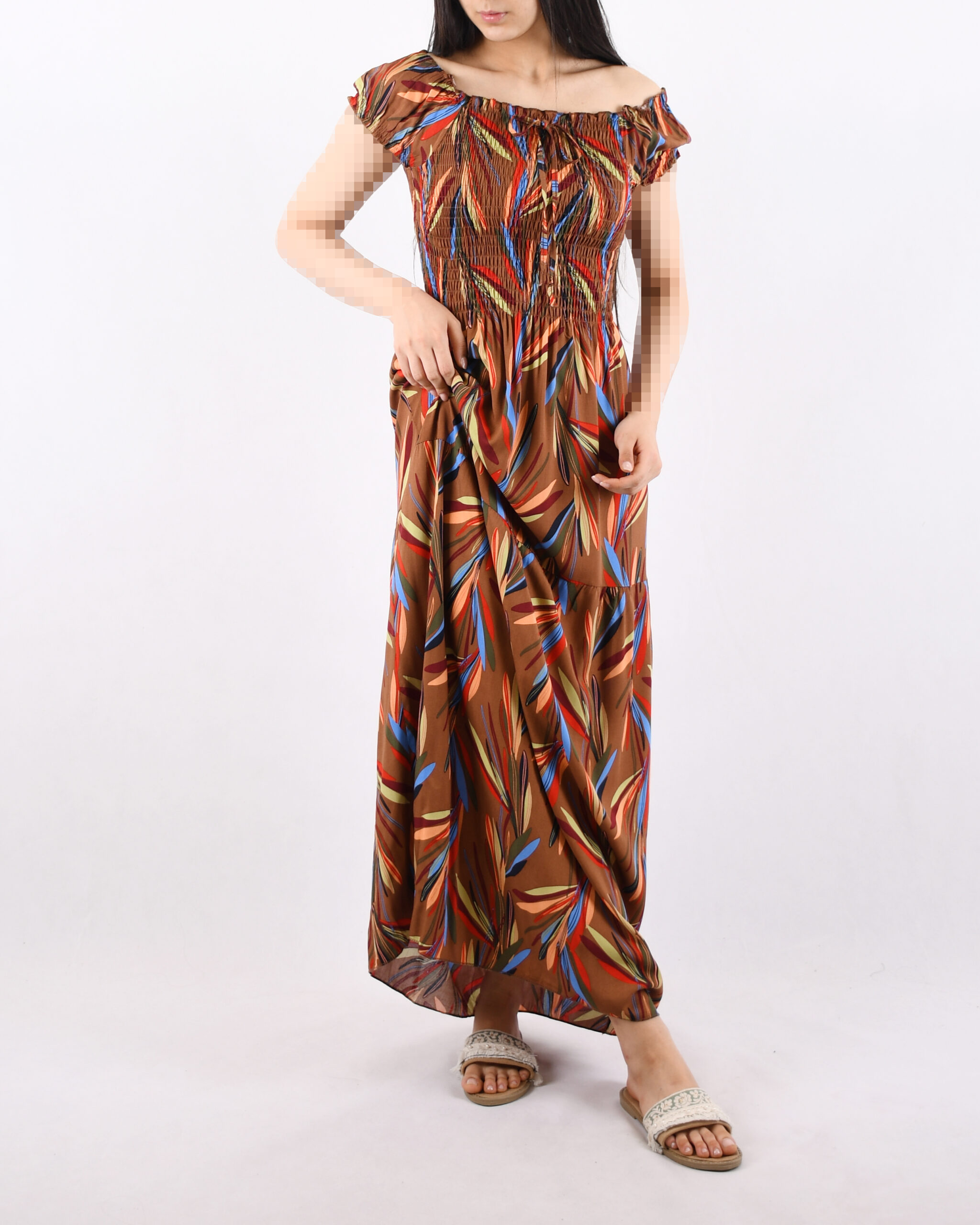 پیراهن ساحلی پر C00614