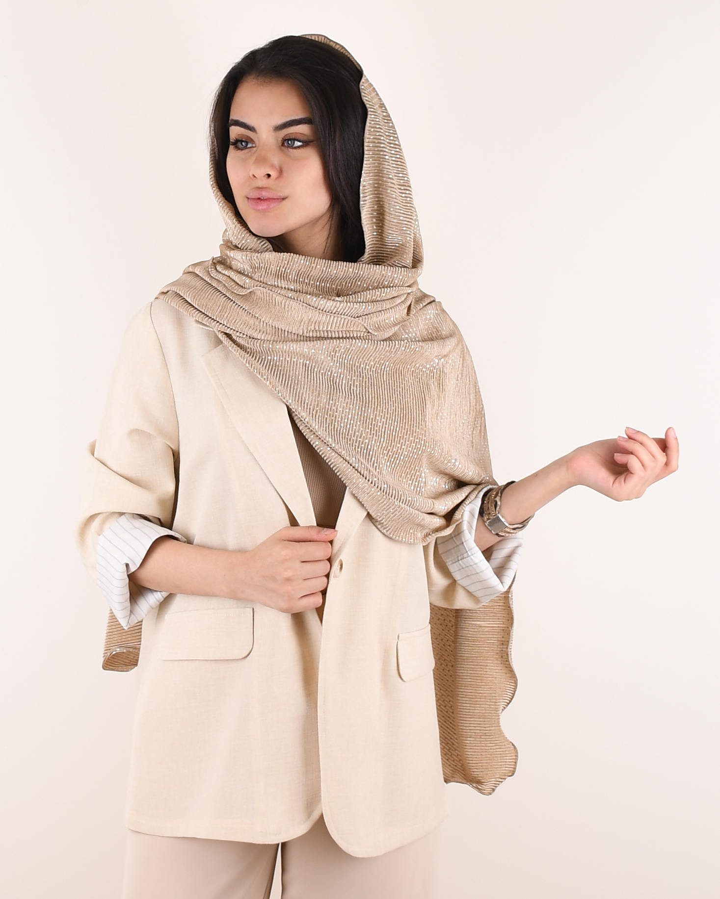 شال توپی دو رو S00349