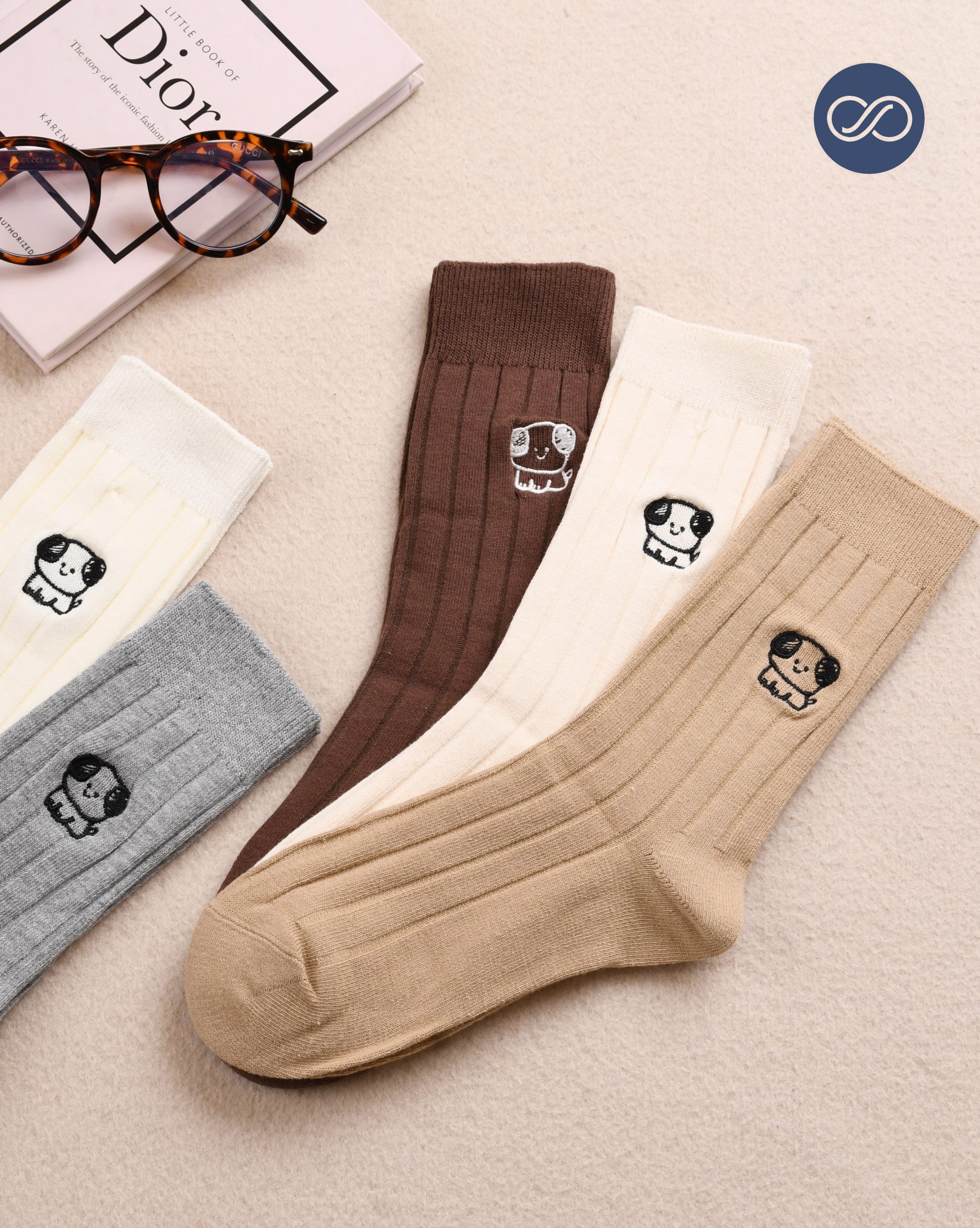 جوراب ساقدار گلدوزی 000686