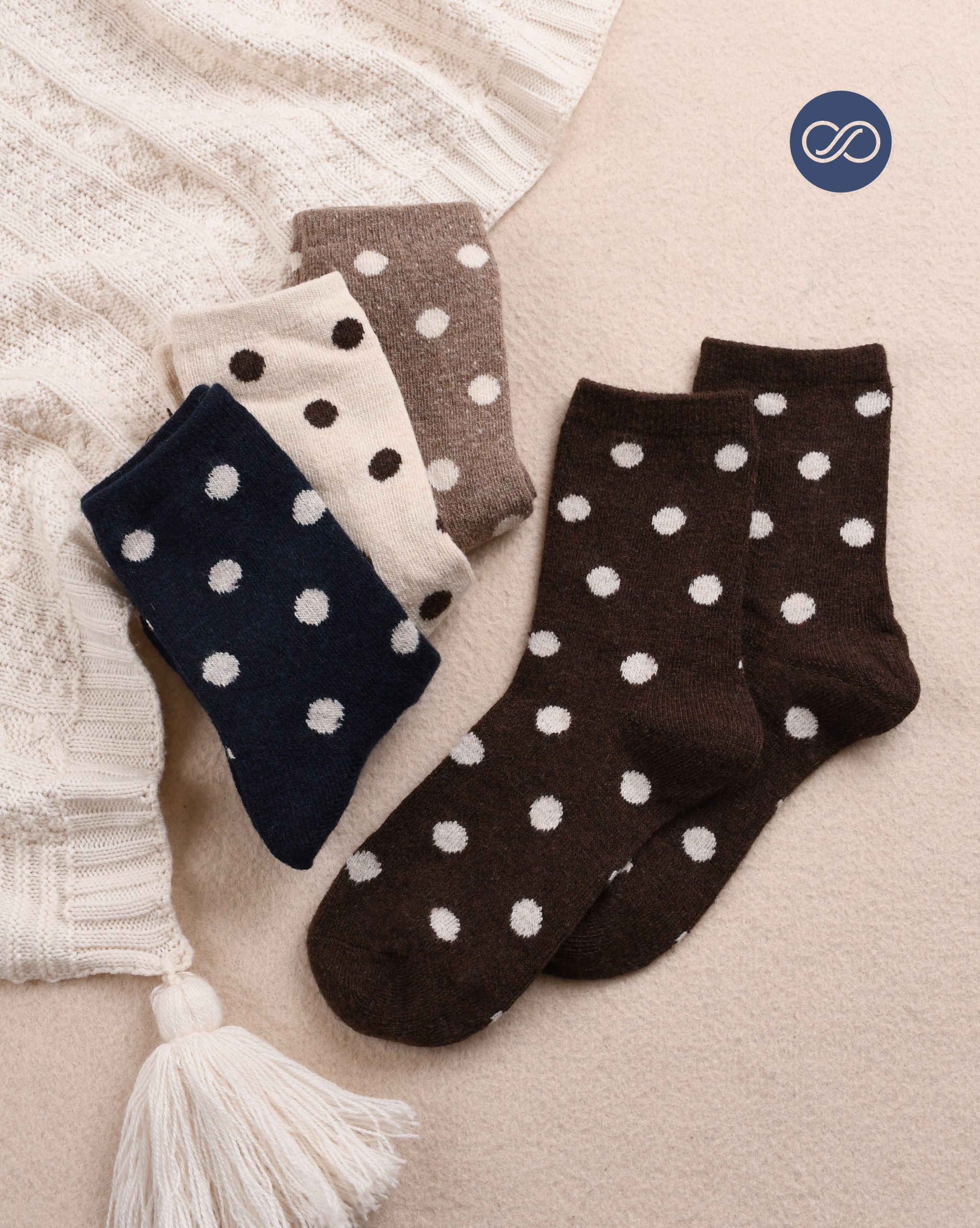 جوراب ساقدار خال خالی 000685