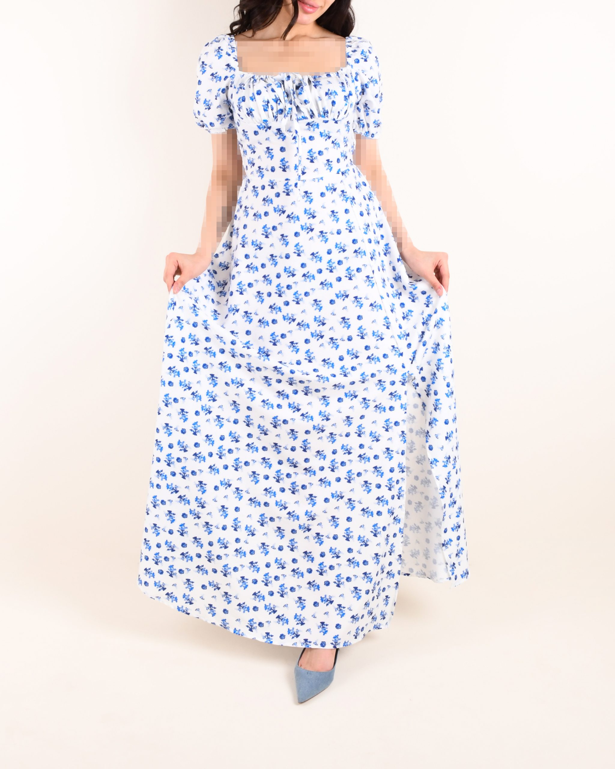 پیراهن پرنسسی گلدار C00603