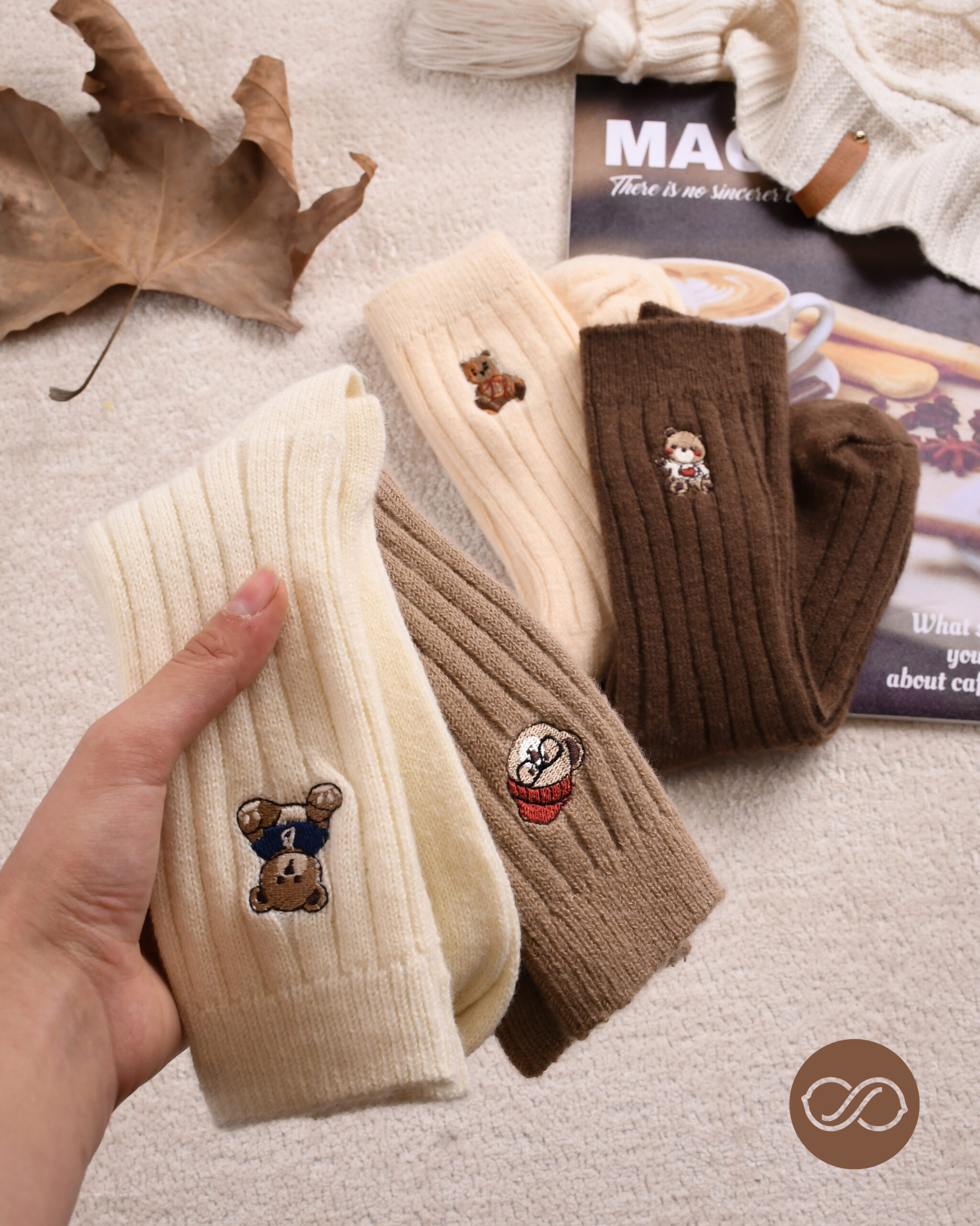 جوراب ساقدار گلدوزی 000695