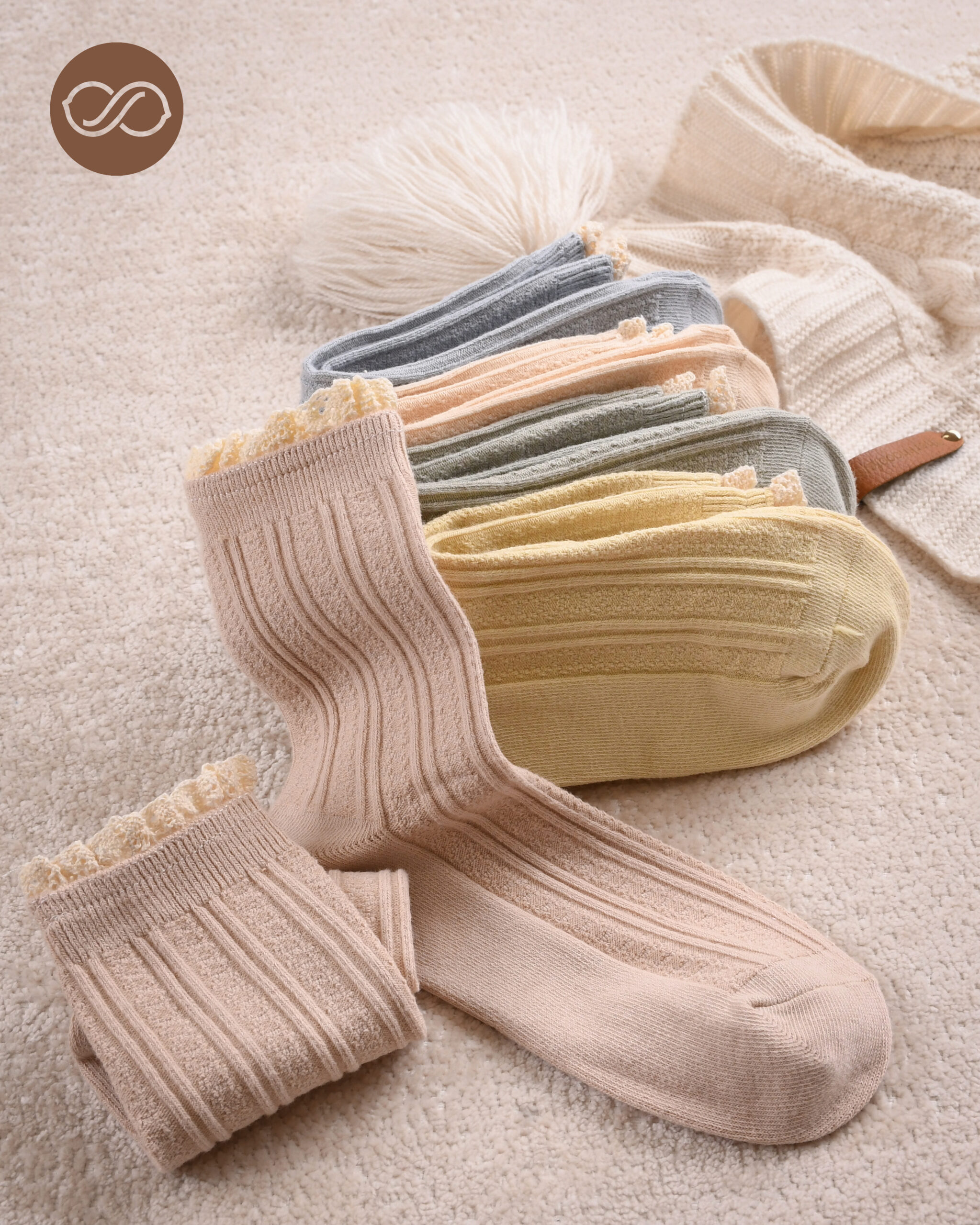 جوراب نیم ساق لب تور 000692