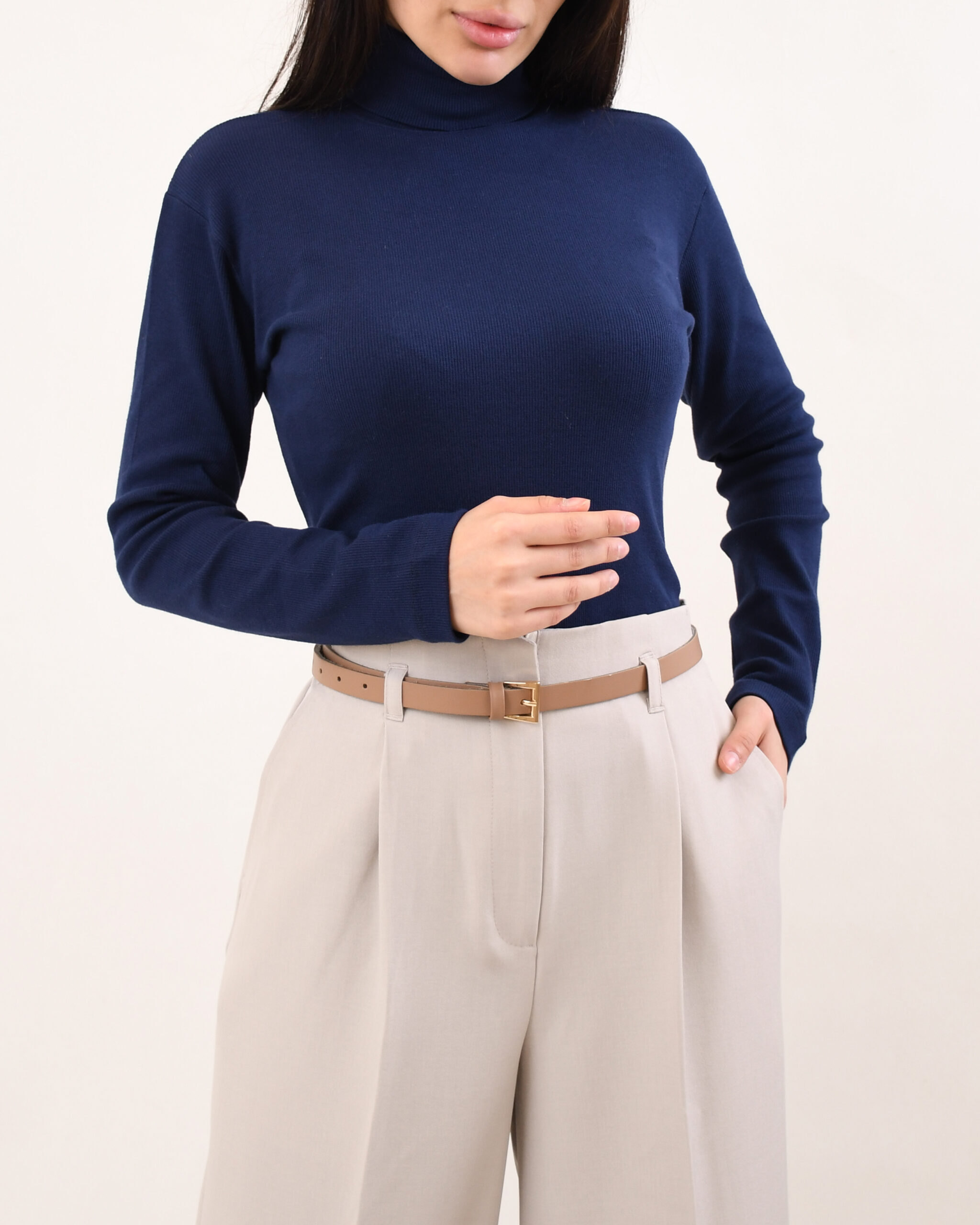 بلوز یقه اسکی کش بافت L0071