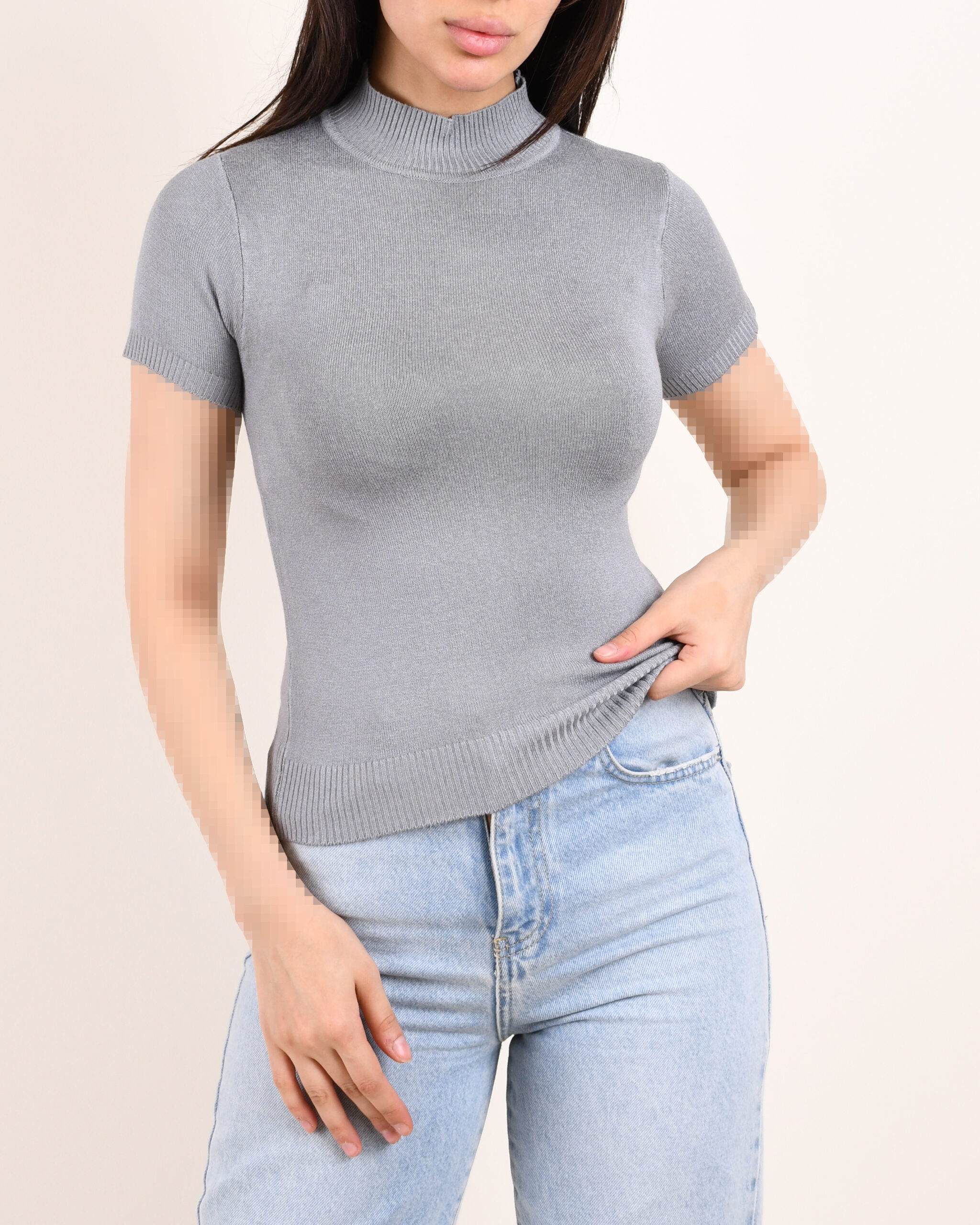 بلوز بافت آستین کوتاه OppsiL0029