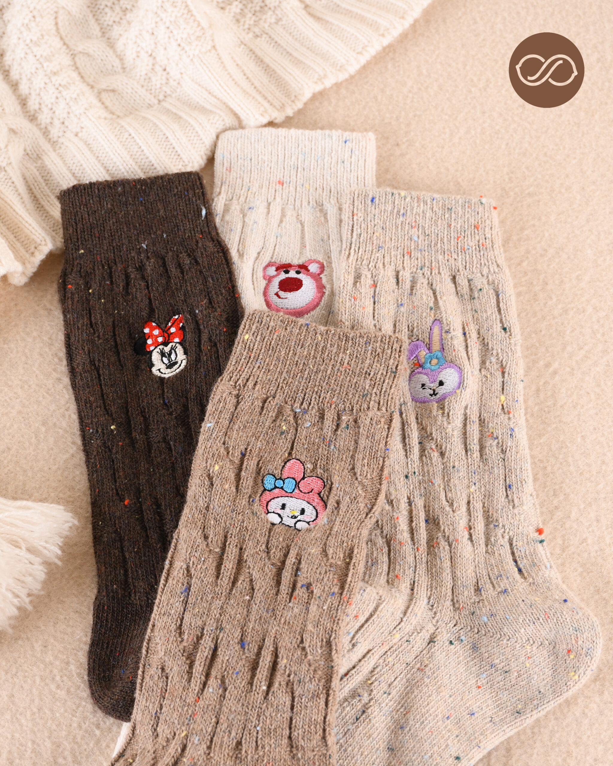 جوراب بافت گلدوزی 000797