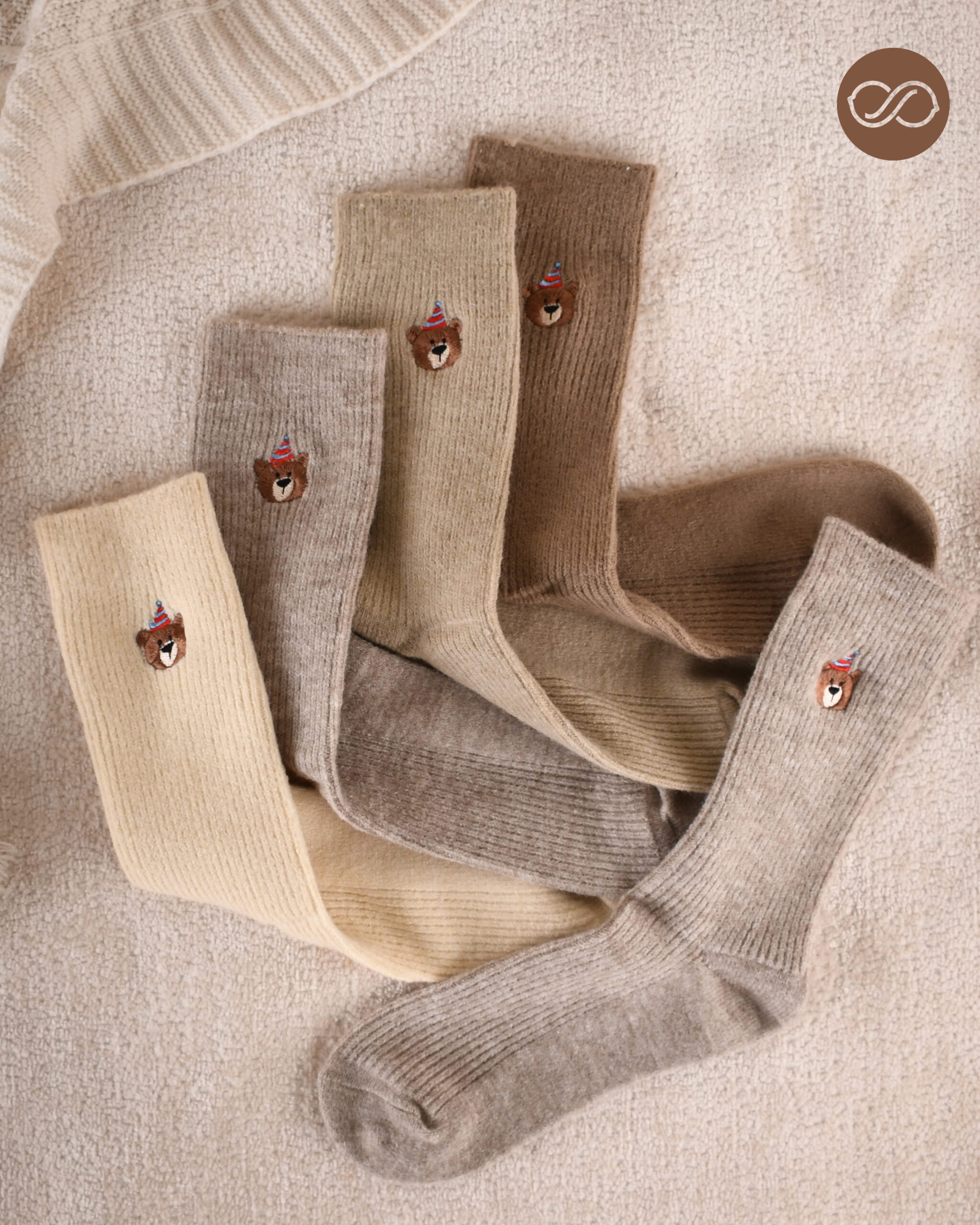 جوراب گلدوزی تدی 000799