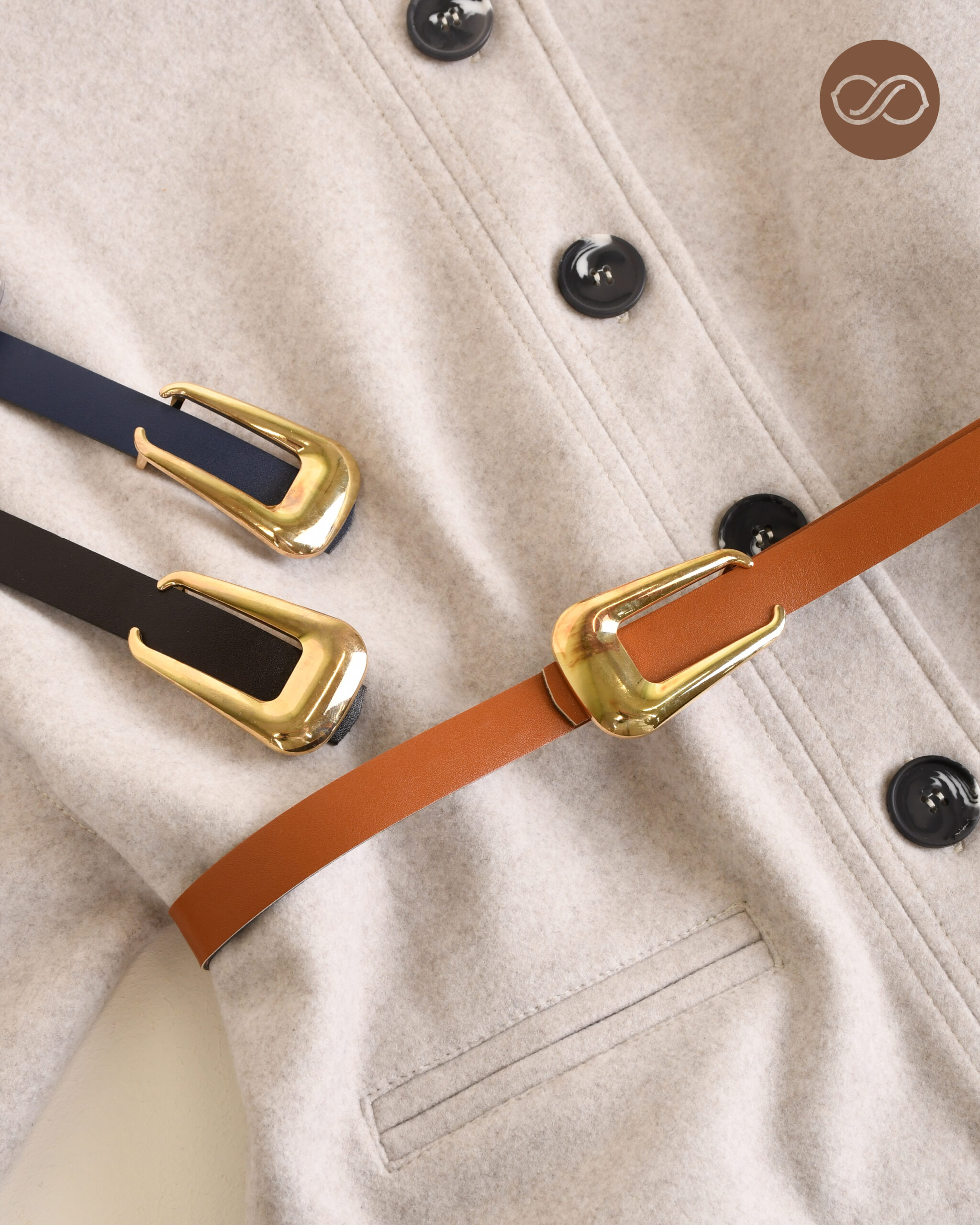 کمربند سگک طلایی 00151