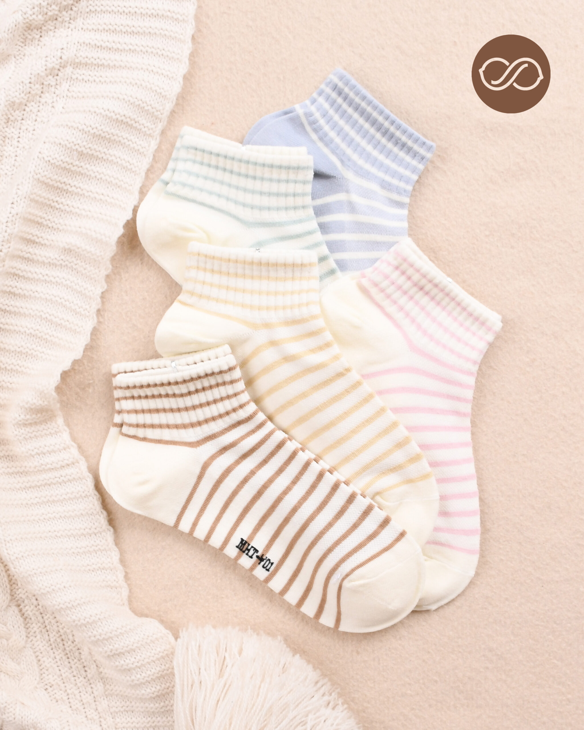 جوراب راه راه رنگی 000725