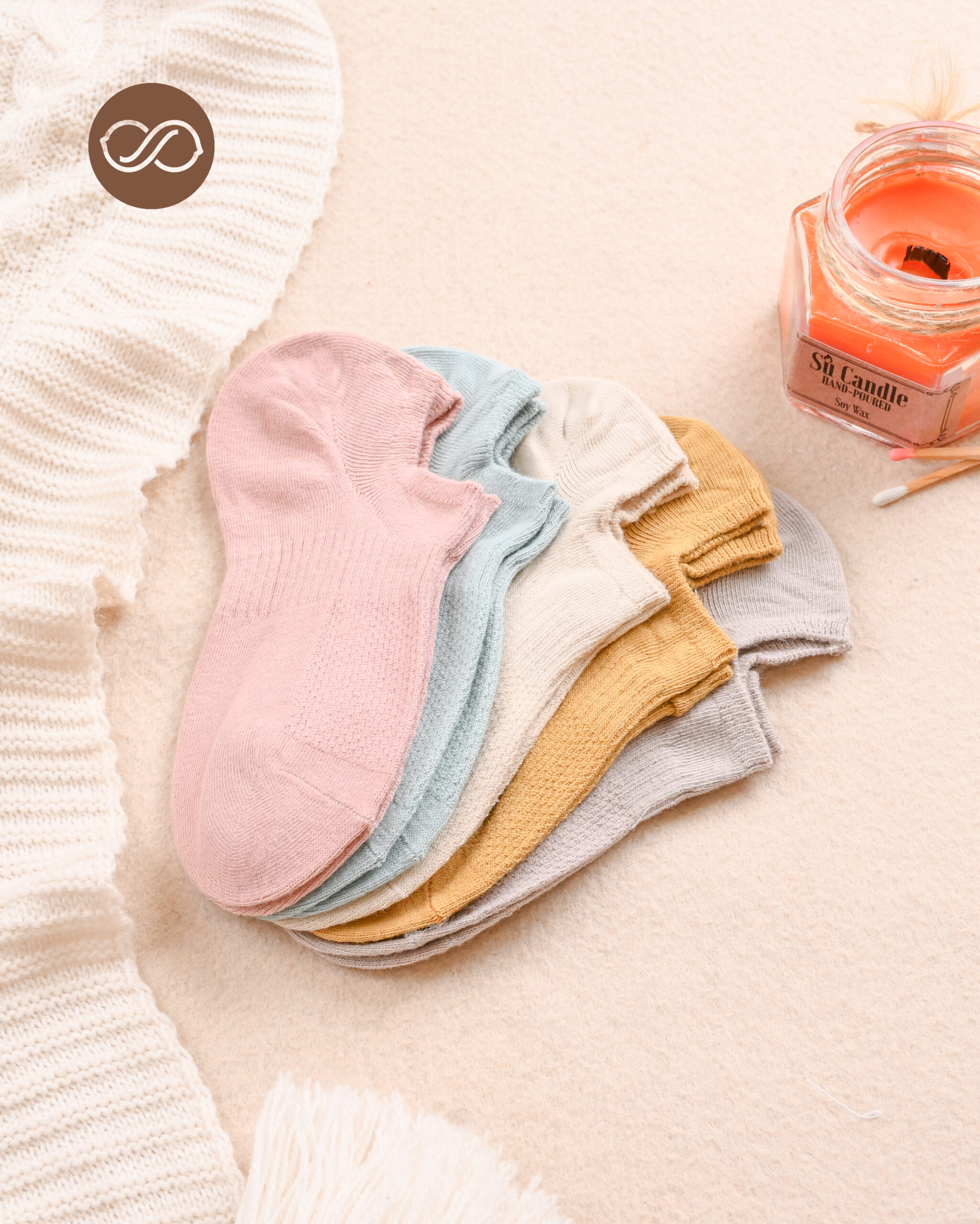 جوراب زیر قوزکی رنگی 000719