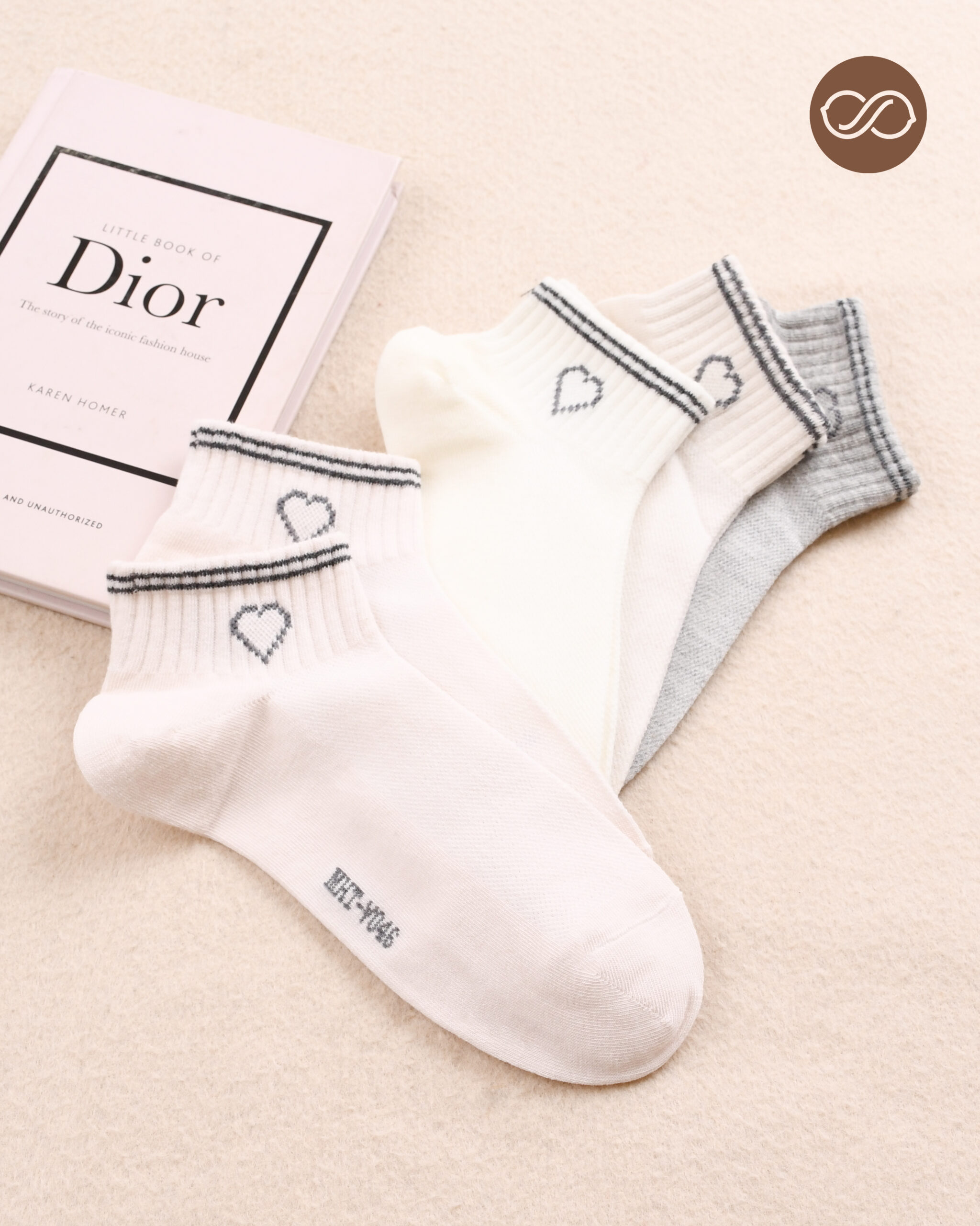 جوراب مچی دو خط قلبی 000724