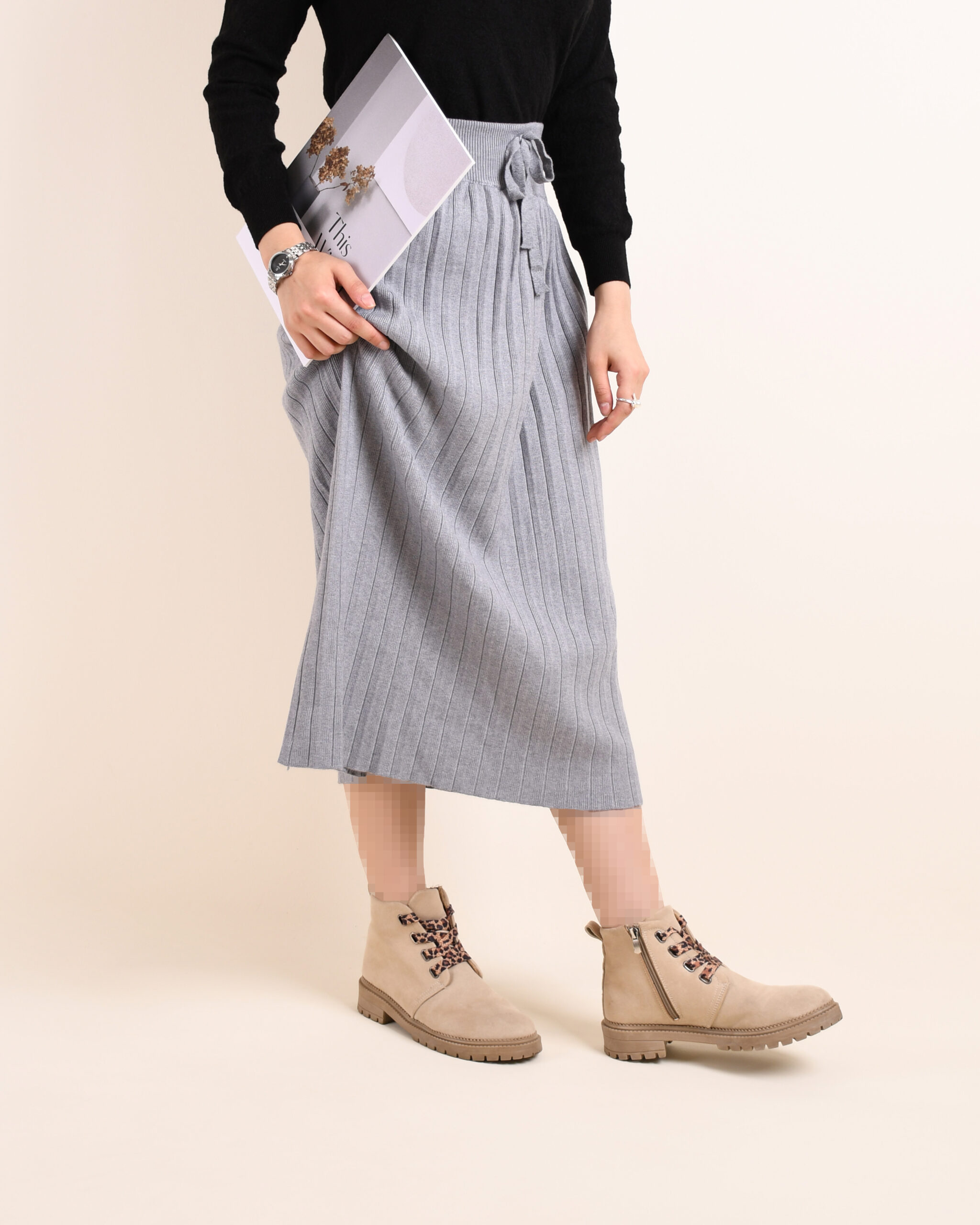 دامن بافت کلوش L0034