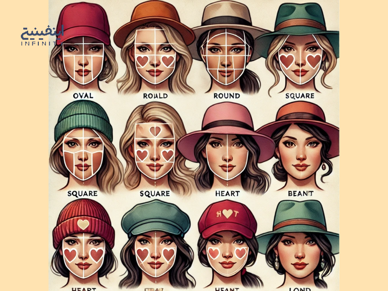 کلاه کپ دخترانه برای فرمهای مختلف صورت