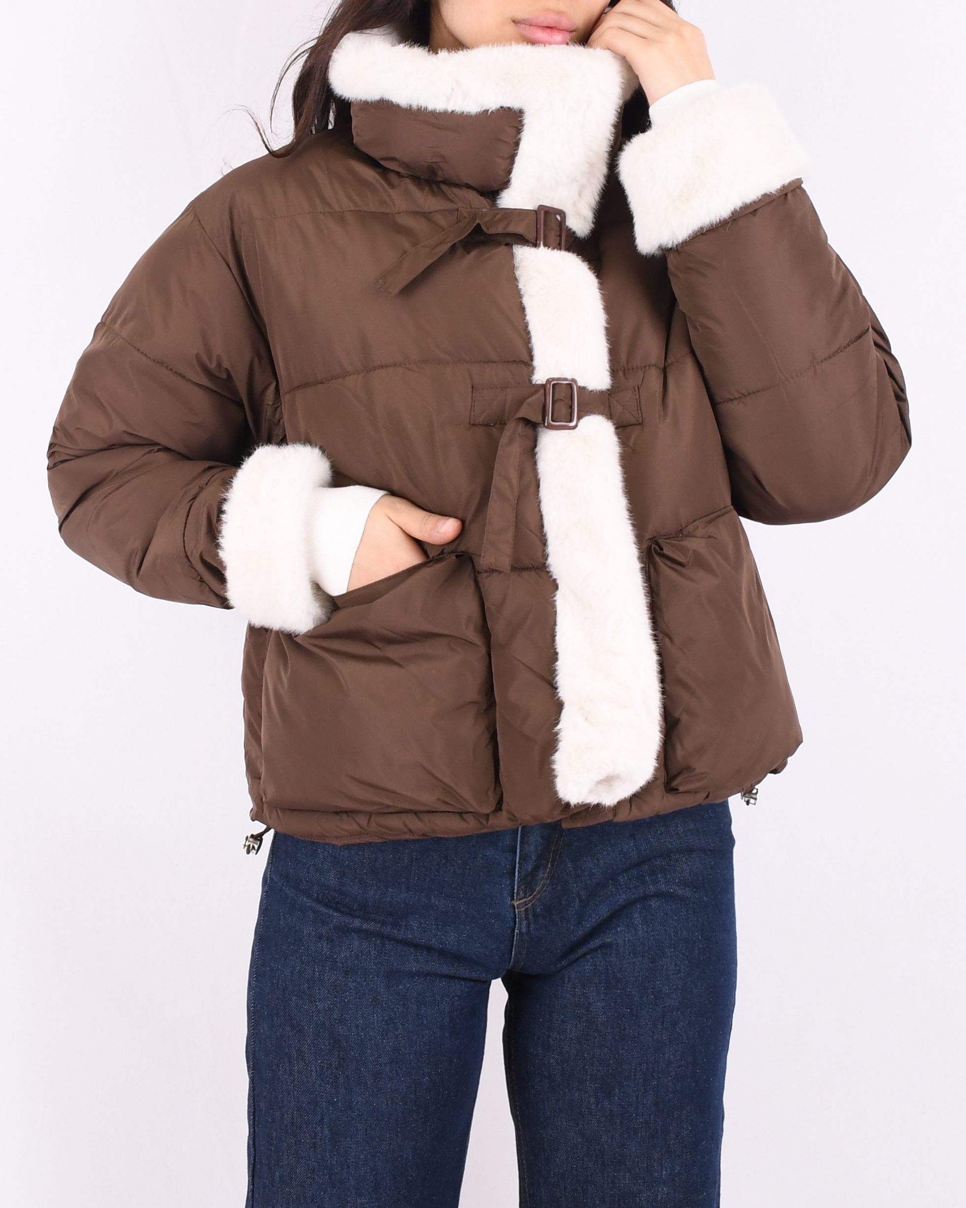 کاپشن خزدار L00240