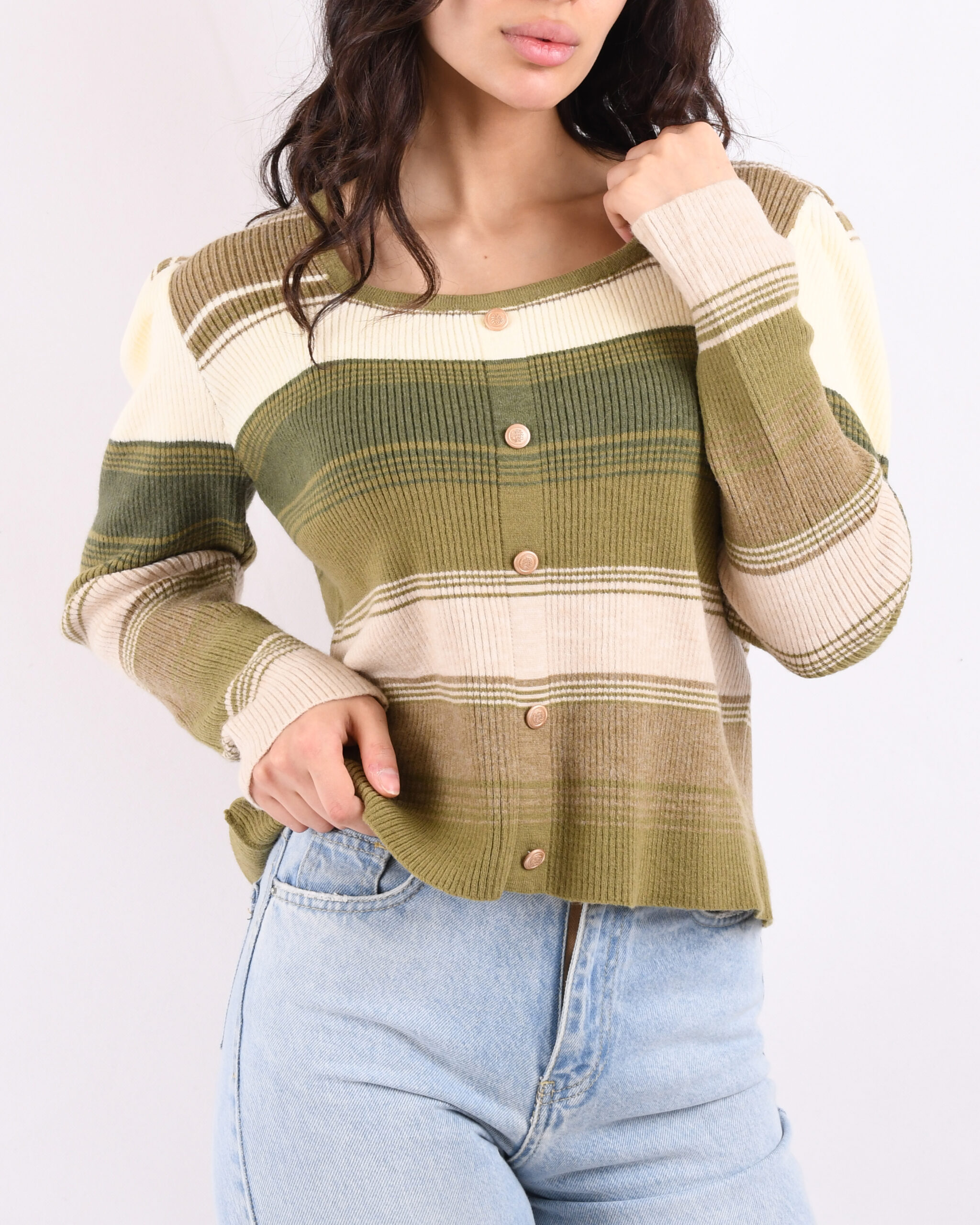 بلوز بافت راه راه L00149