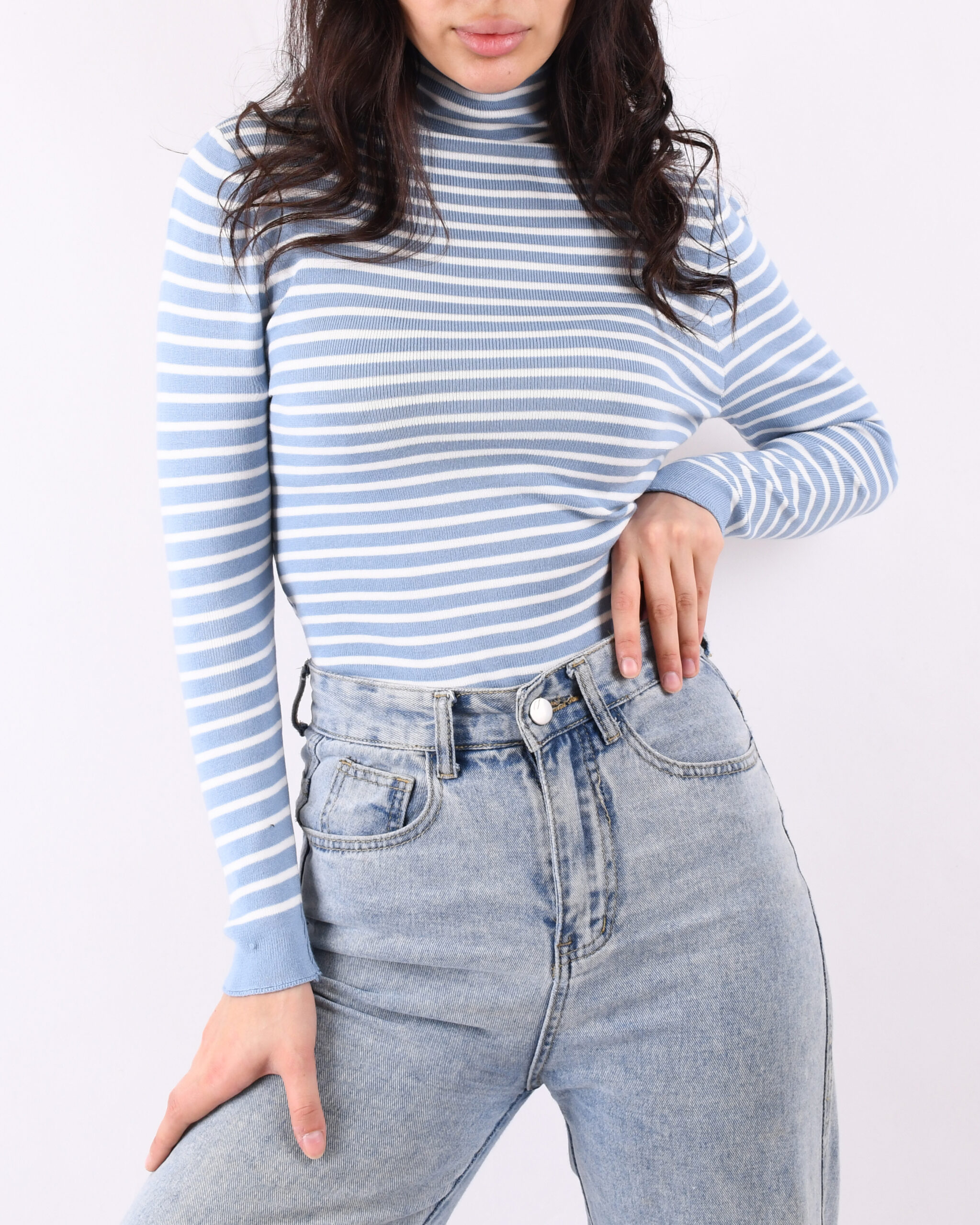 بلوز راه راه یقه اسکی L00103