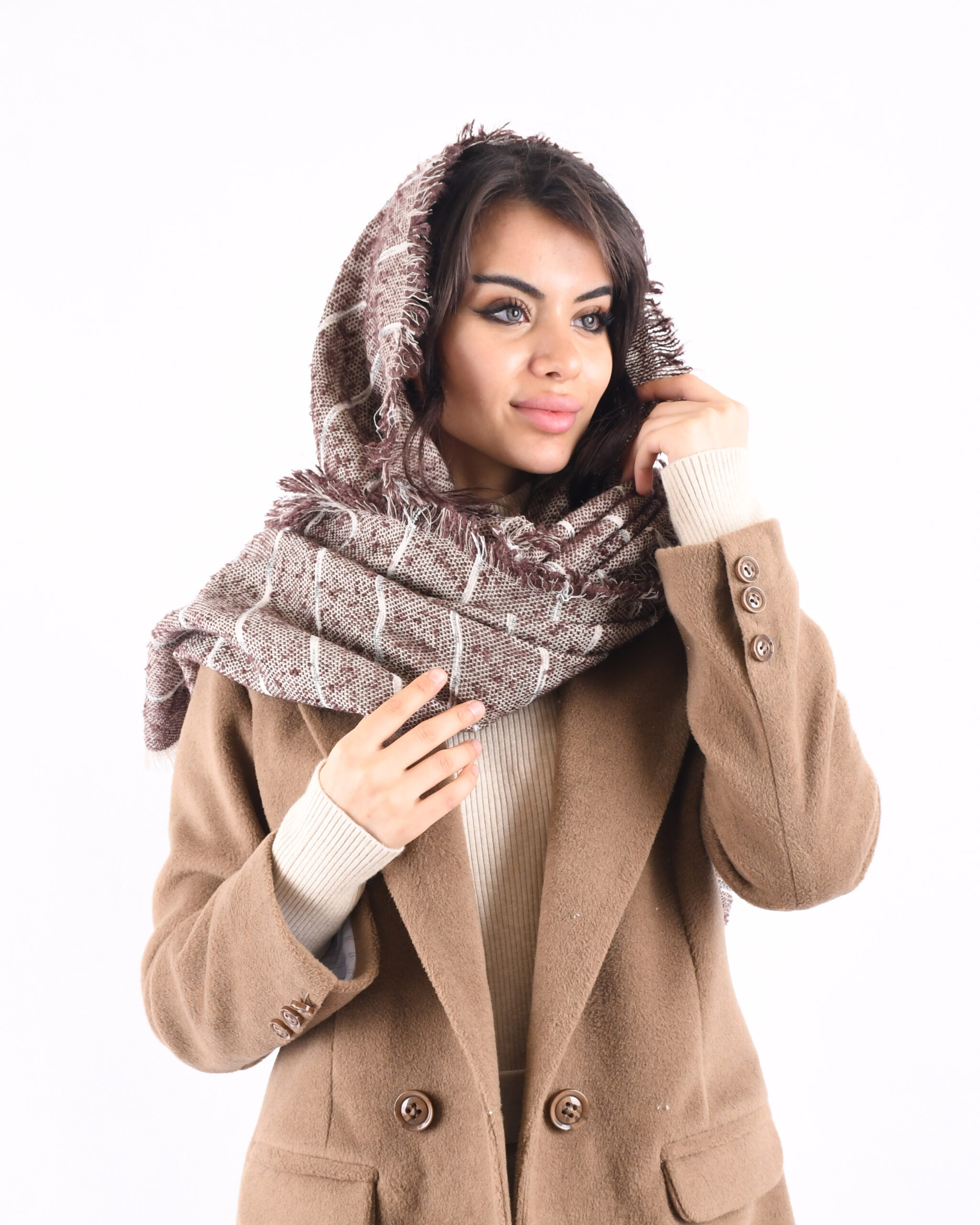 شال کنفی راه راه S00754