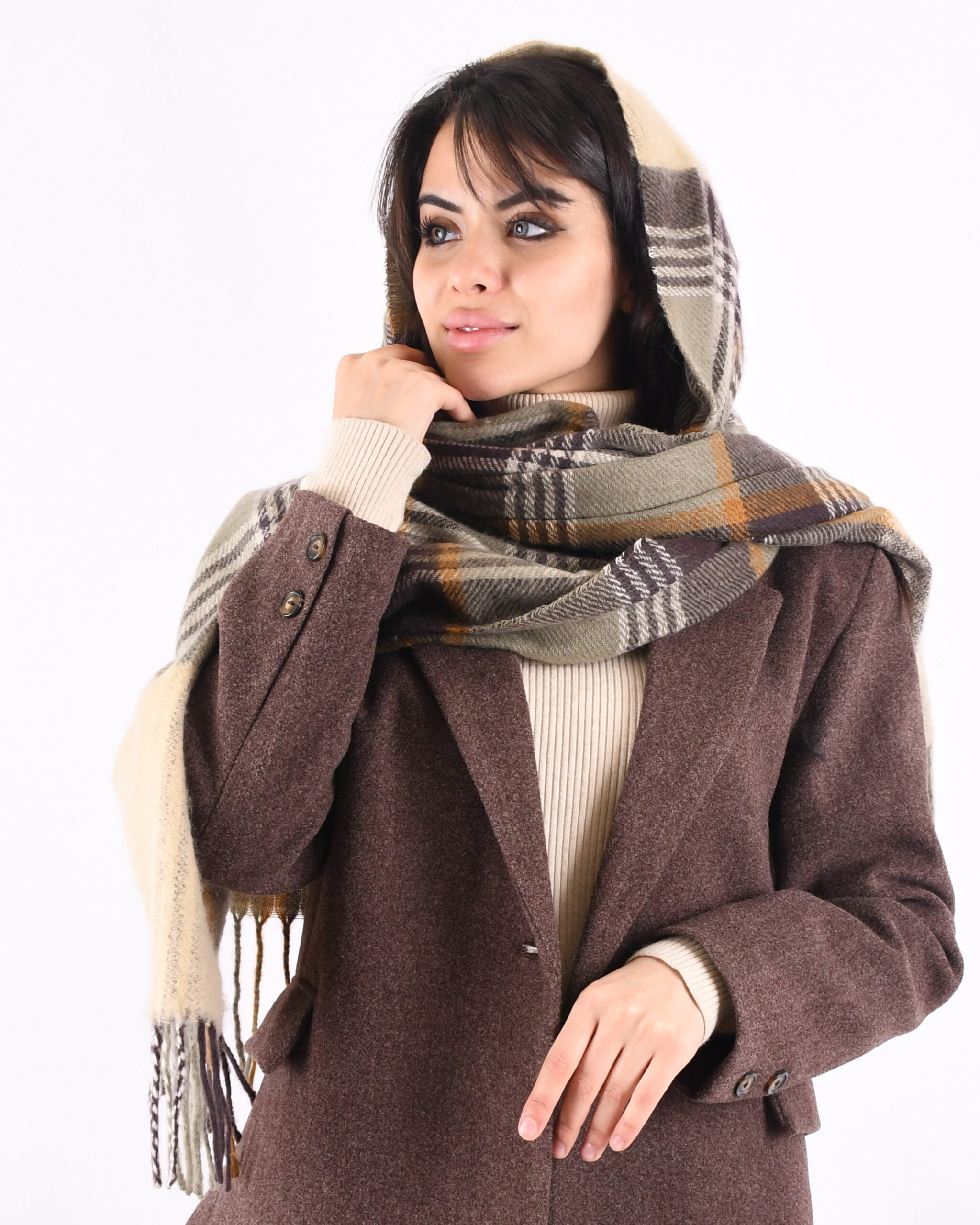 شال موهر چهارخونه S00791