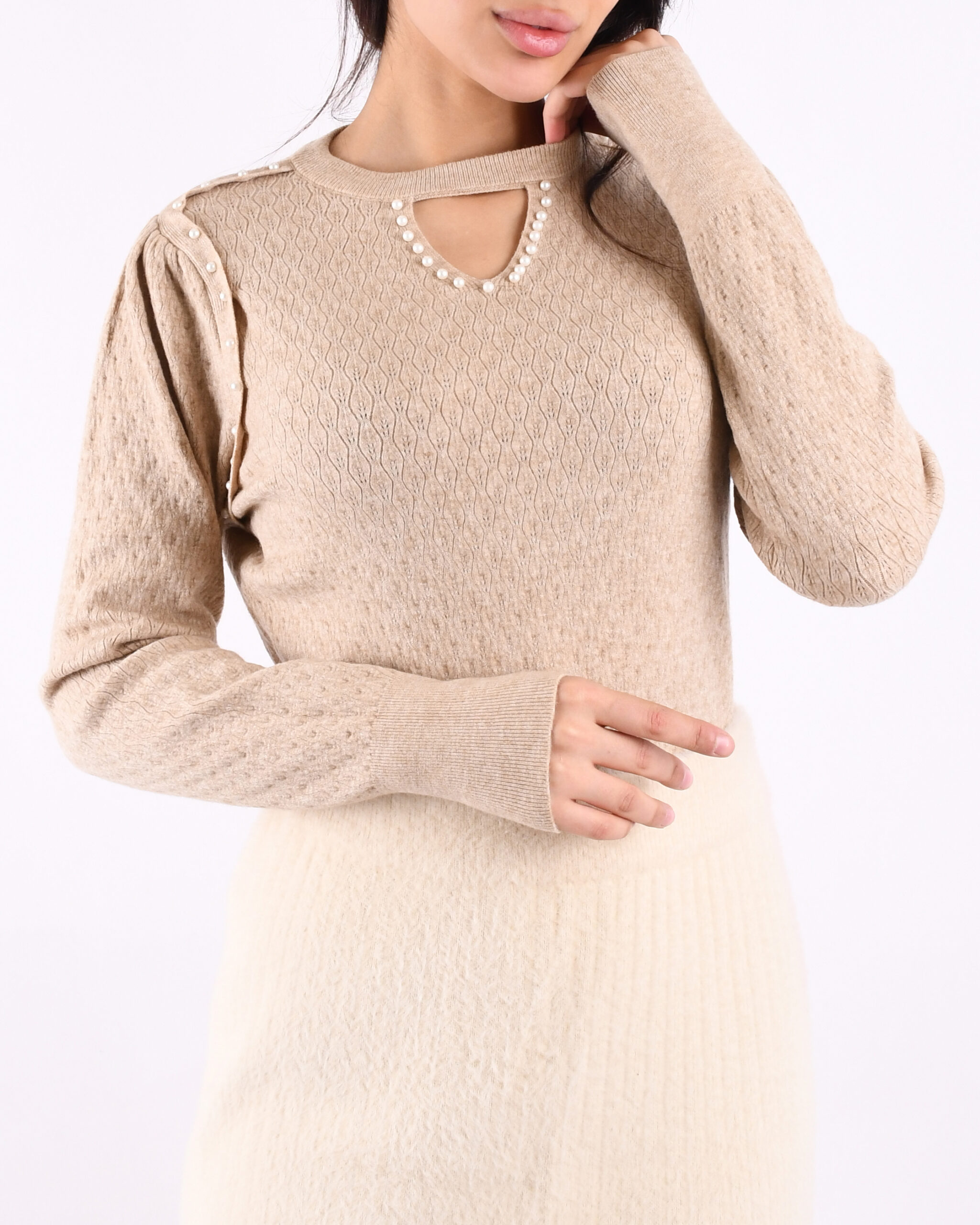 بلوز بافت مرواریدی L0028