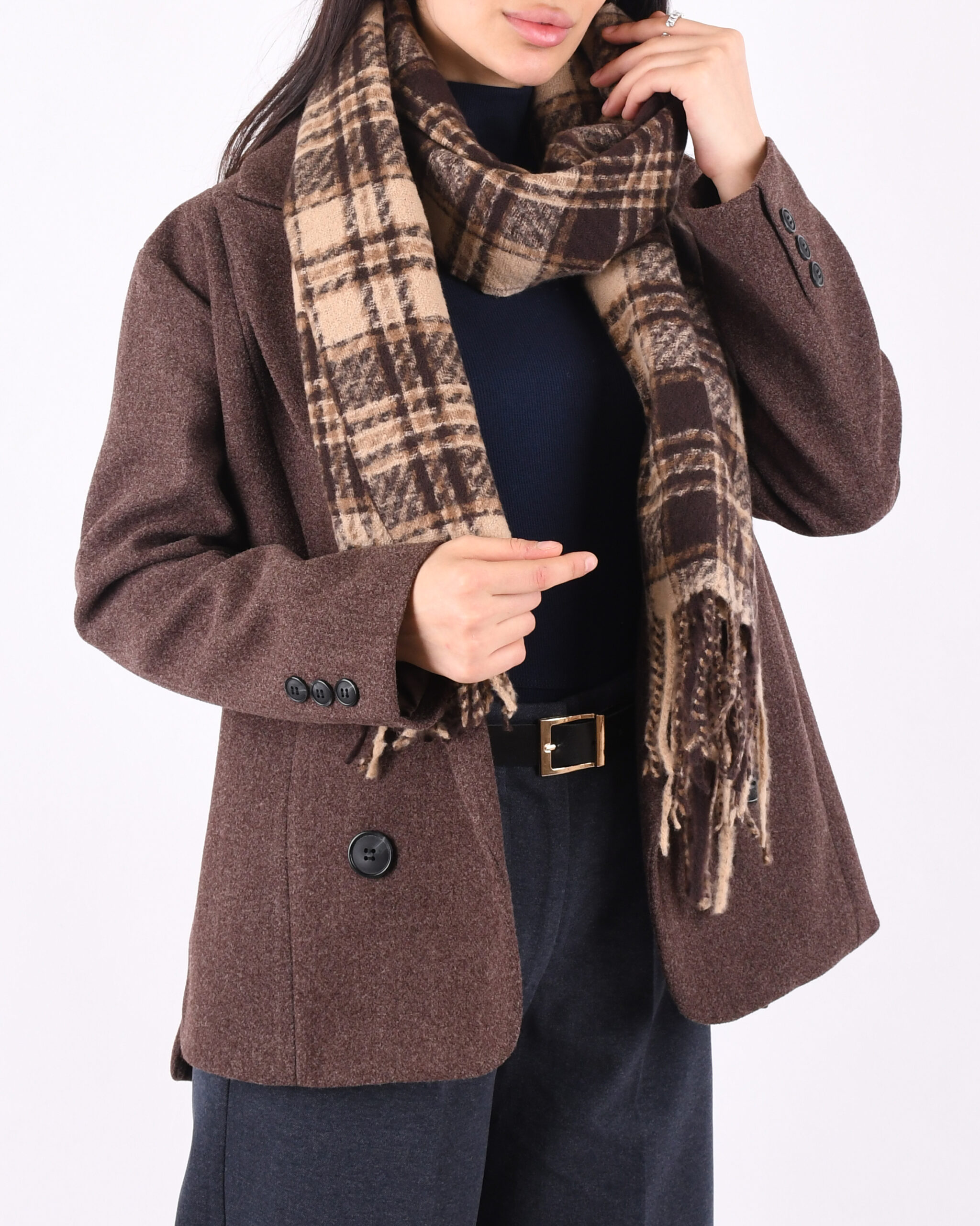 شال موهر چهارخونه S00789