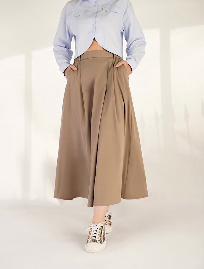 دامن کتان L00142