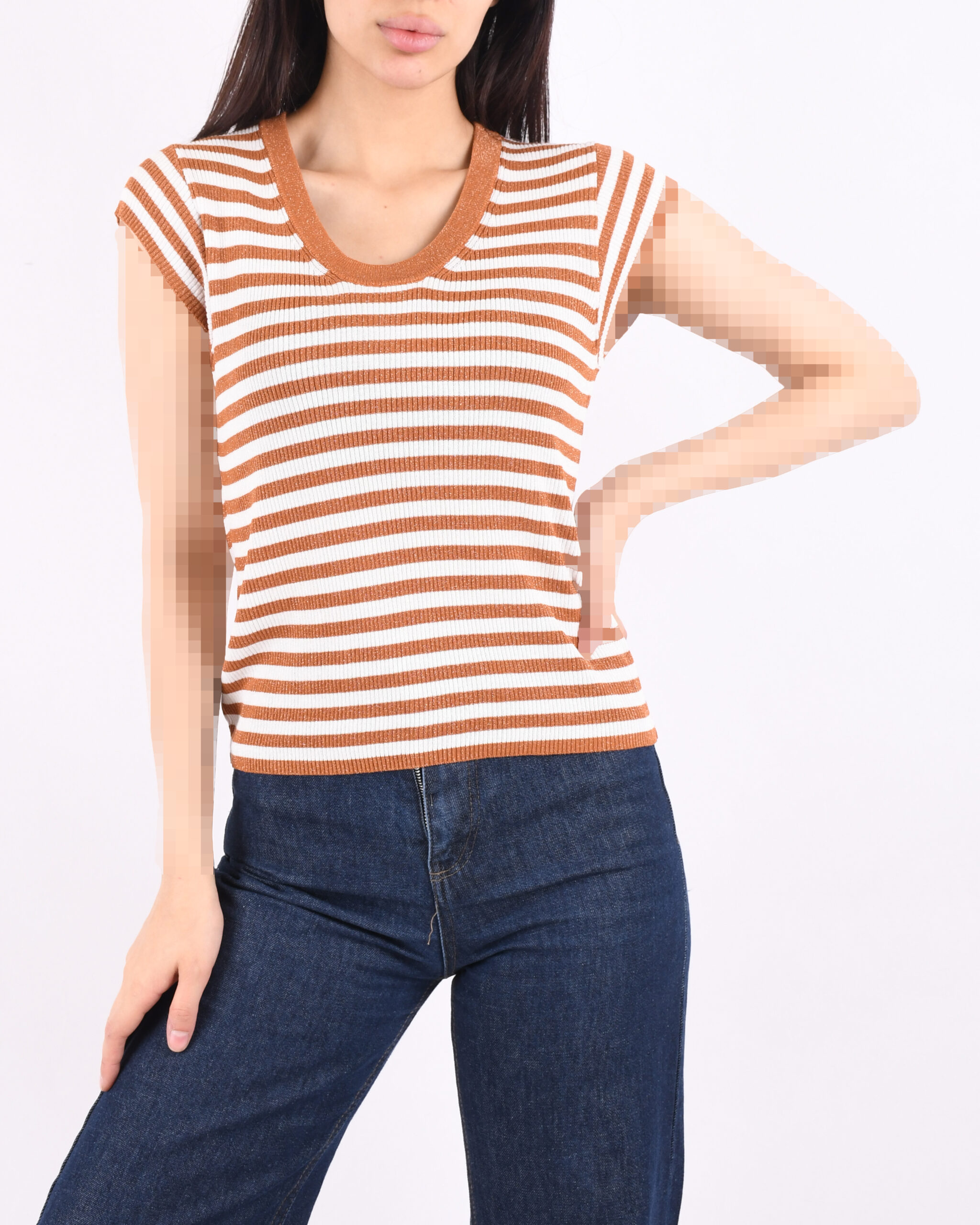 بافت استین کوتاه شاینی L0012