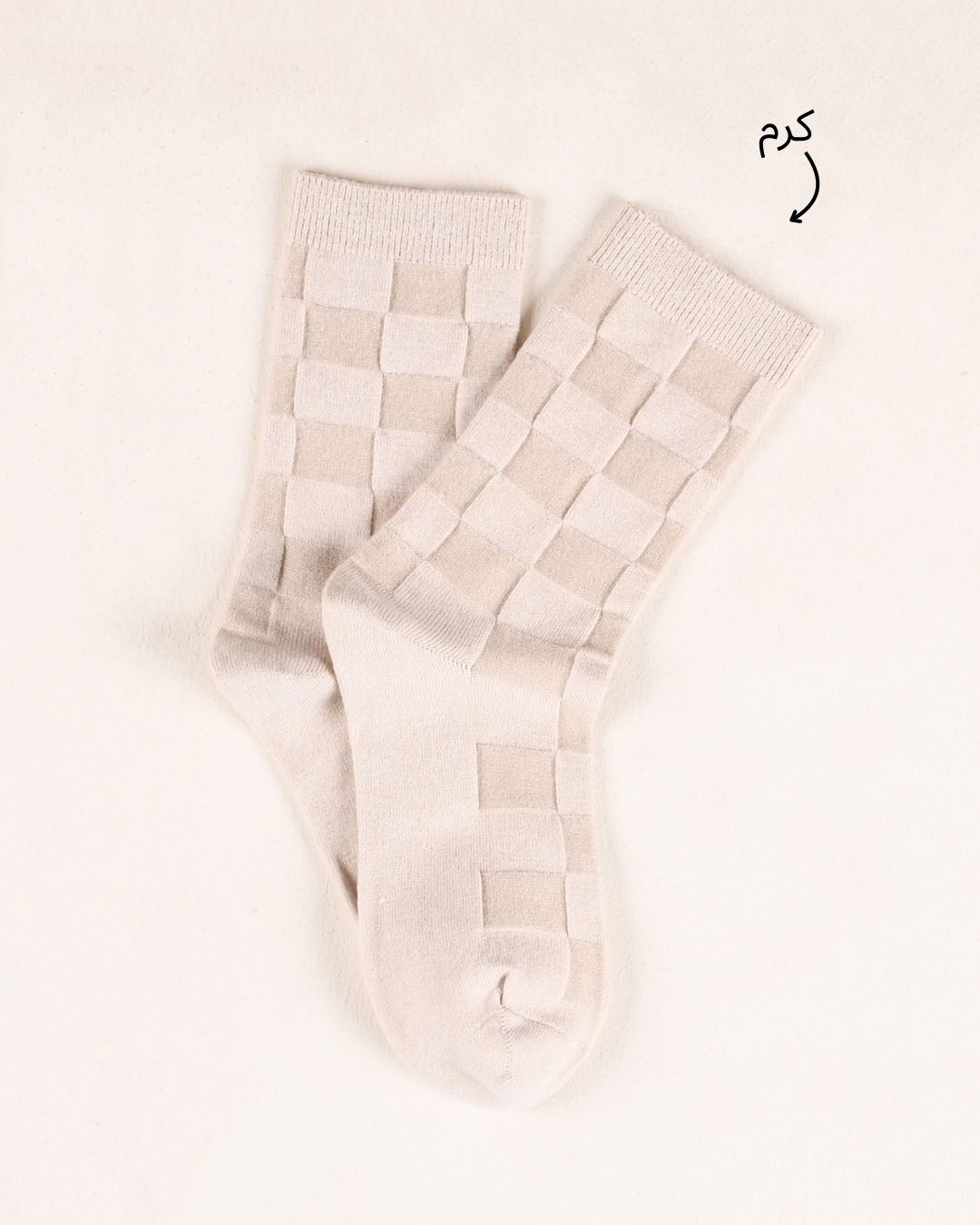 جوراب نیم ساق شطرنجی 000817