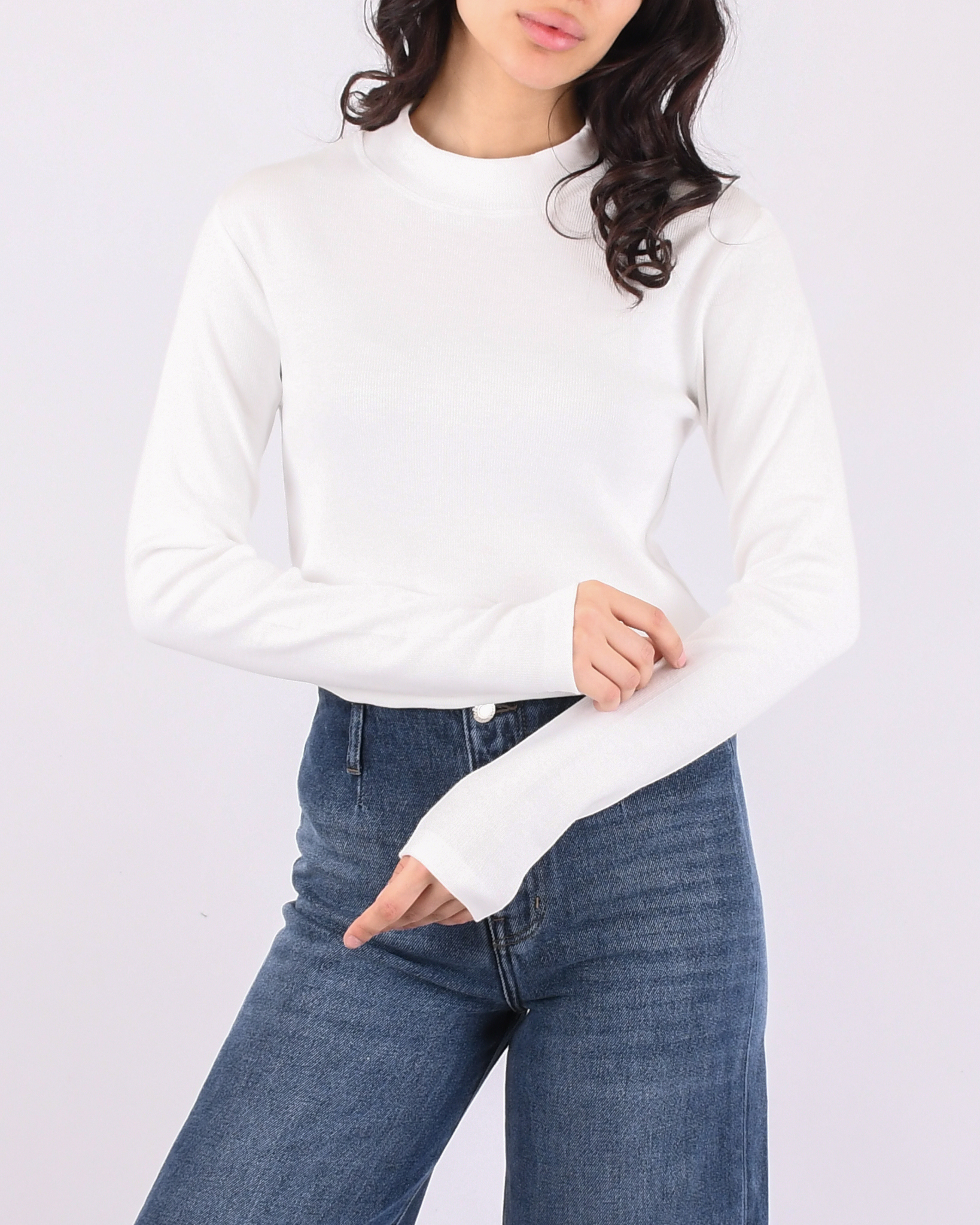 بلوز کبریتی یقه ایستاده L00302