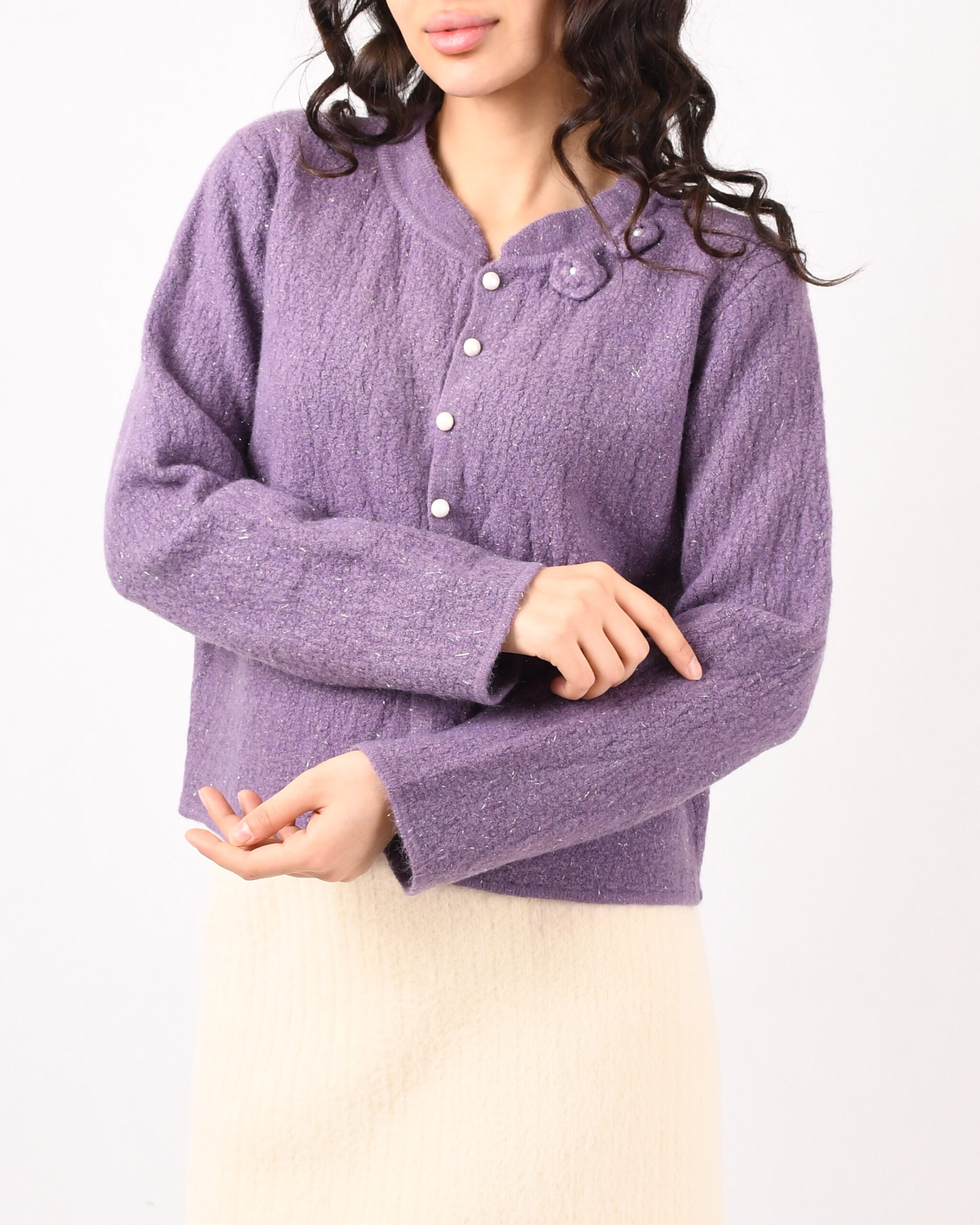 ژاکت دکمه مرواریدی L00224