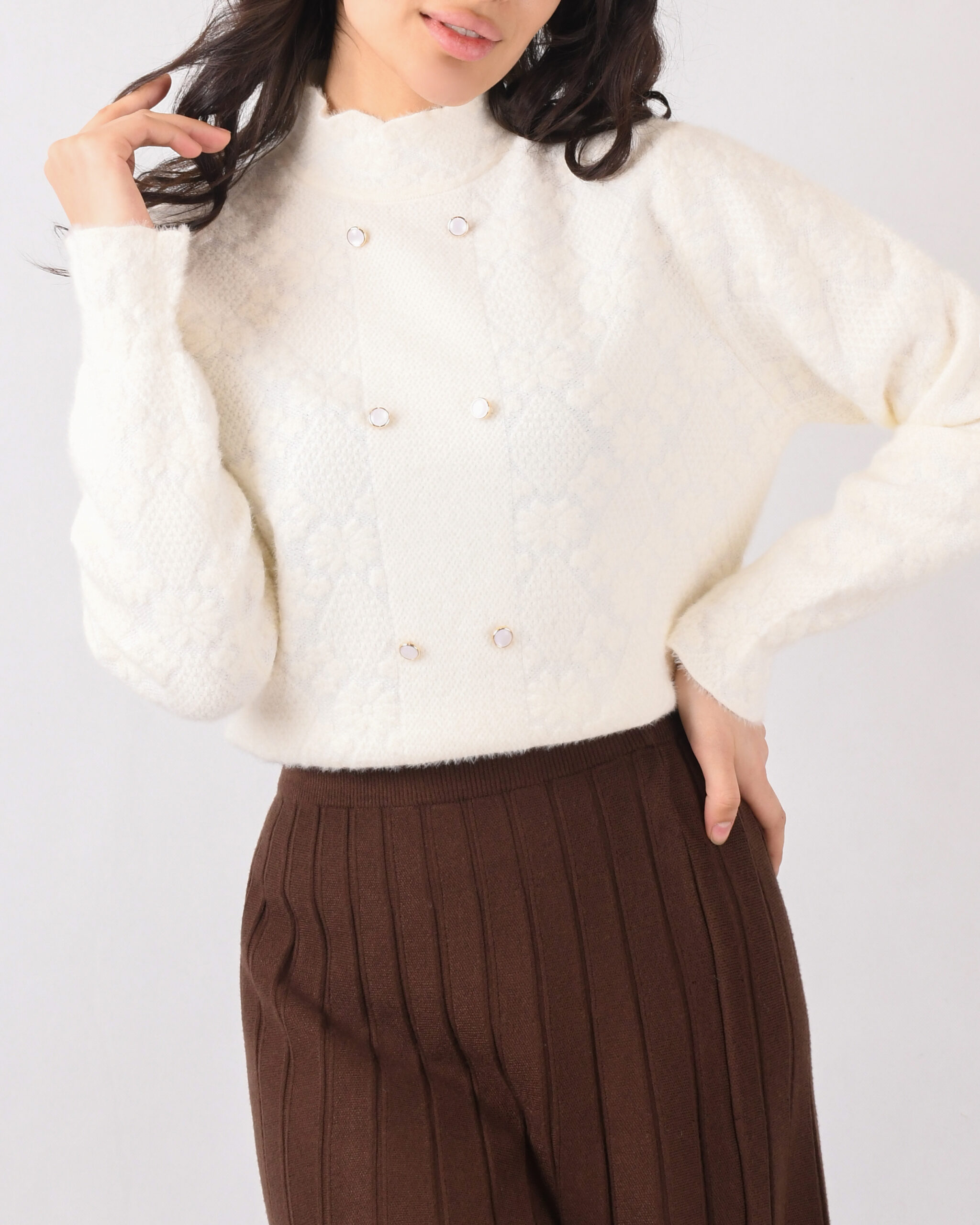 بافت پرنسسی دکمه نما L00291