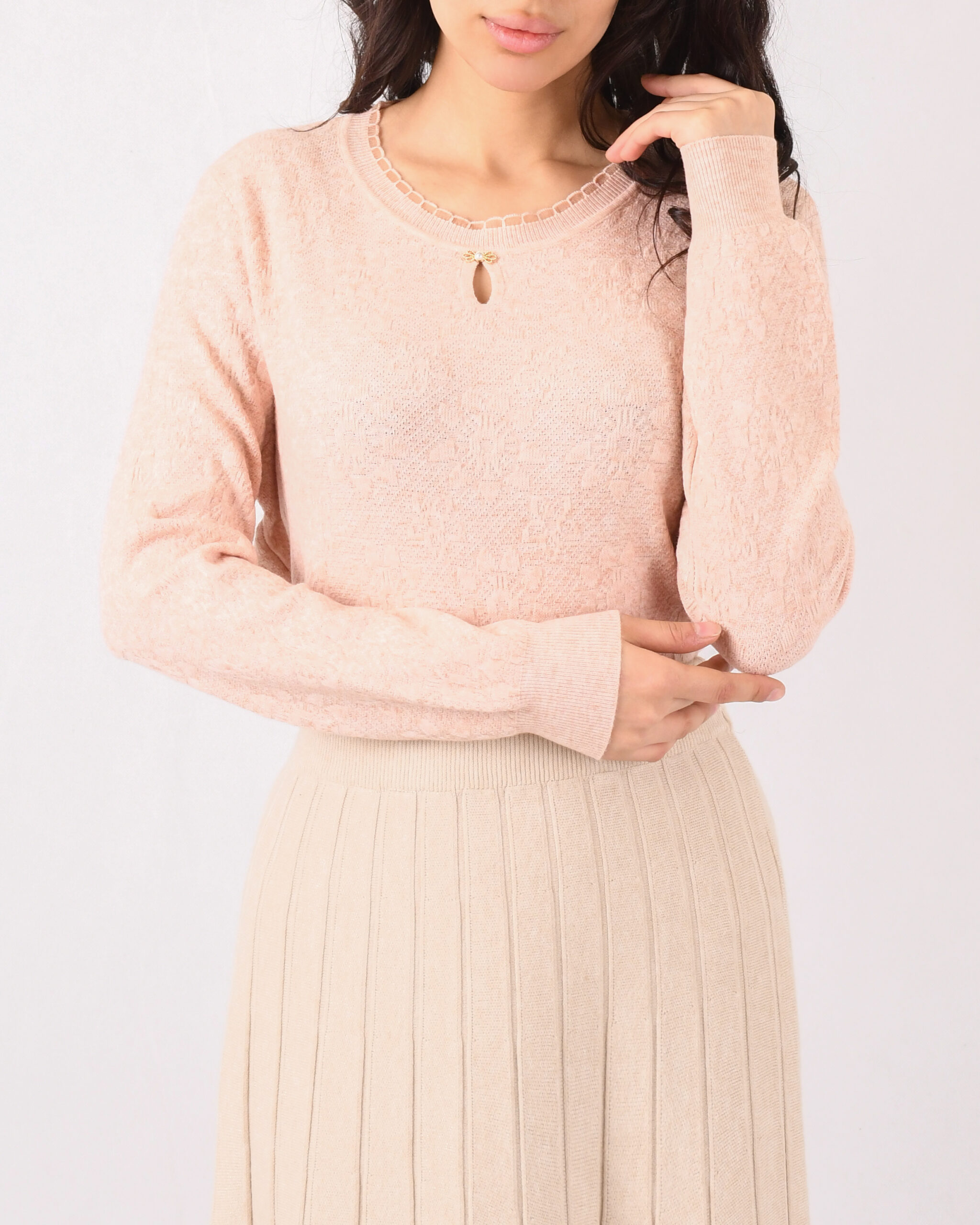 بافت یقه تور L00279