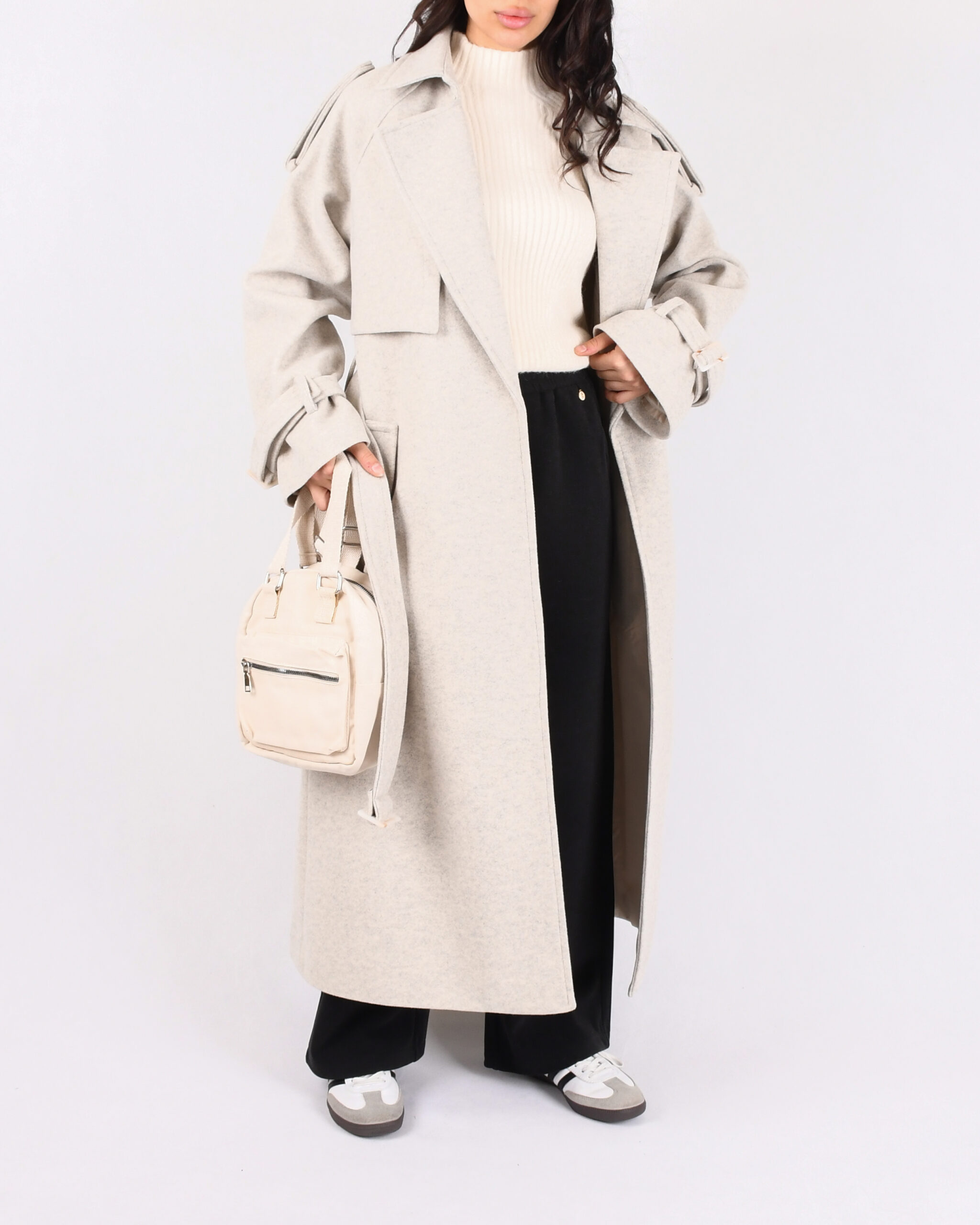 پالتو فوتر بلند ژیله دار L00313