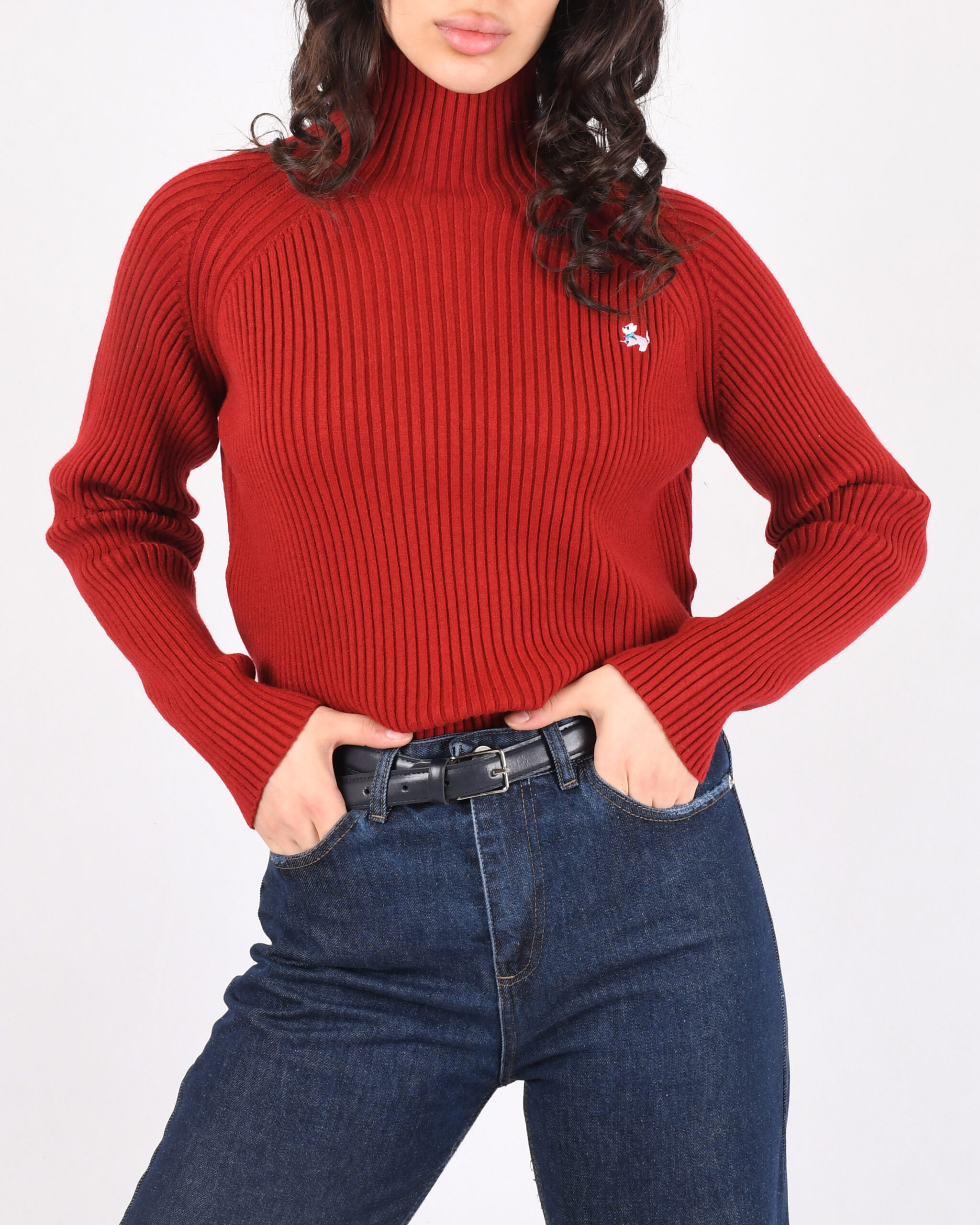 پلیور یقه اسکی گلدوزی L00271