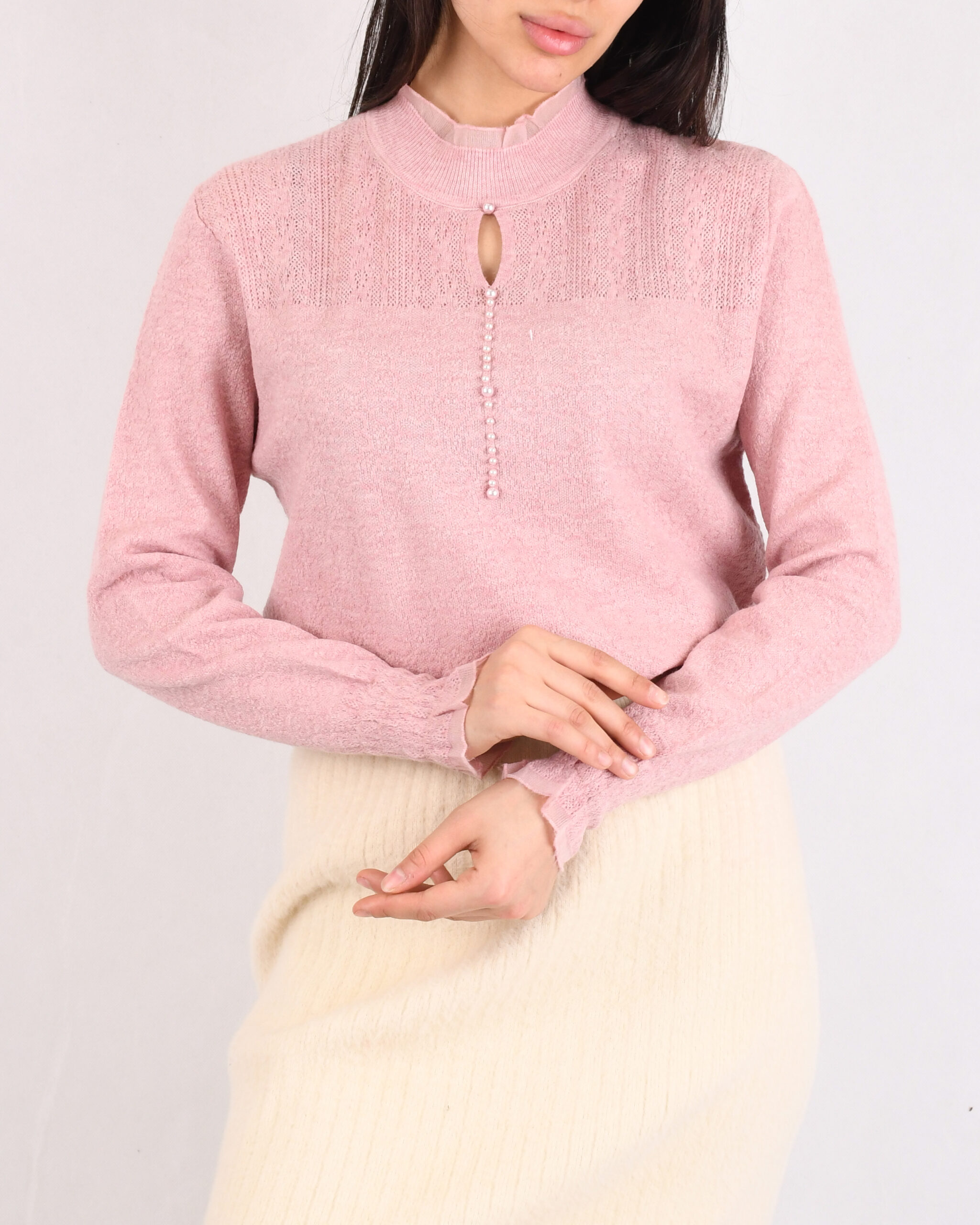 بافت یقه تور L00319