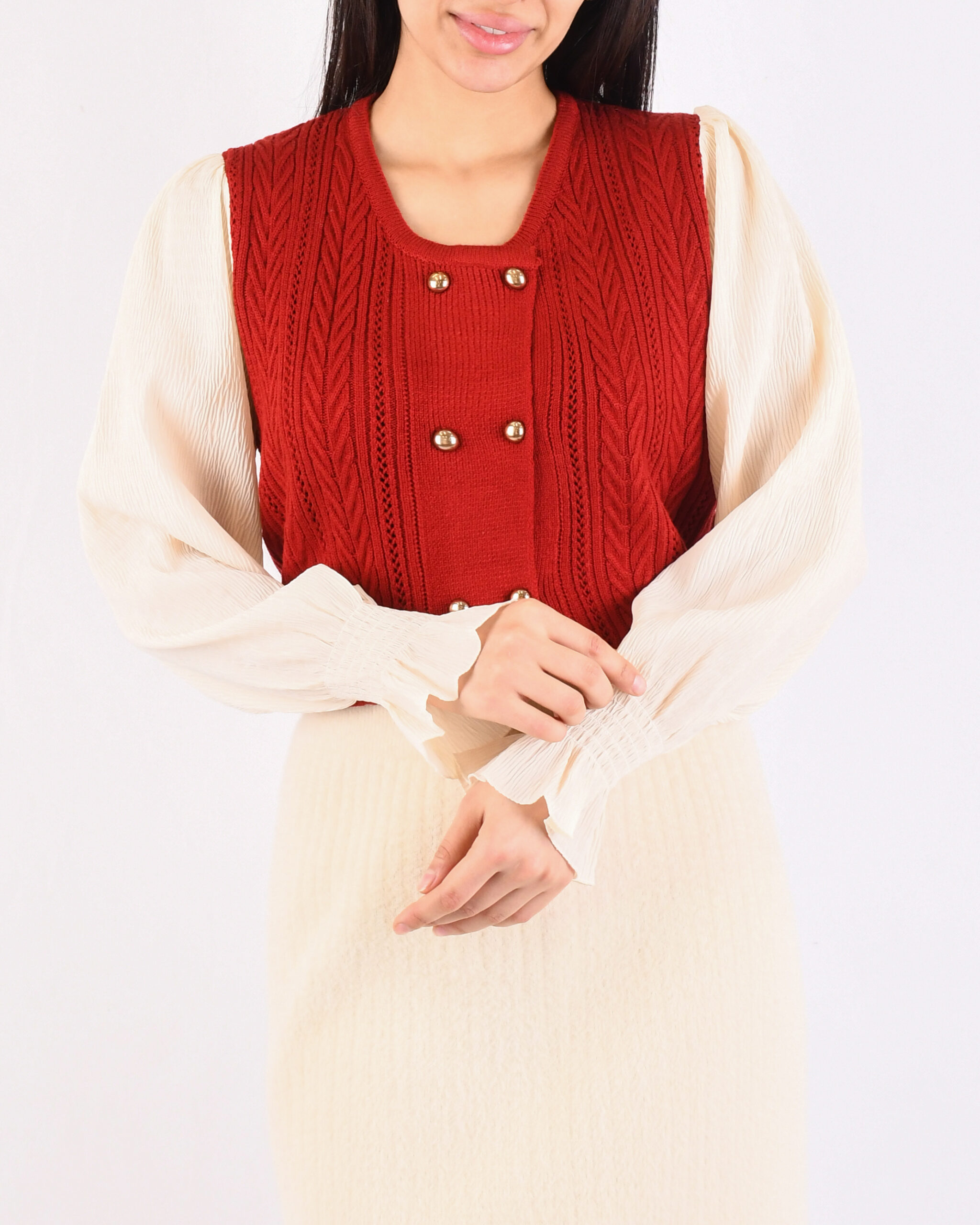 بافت پاییزه جلو دکمه L00424