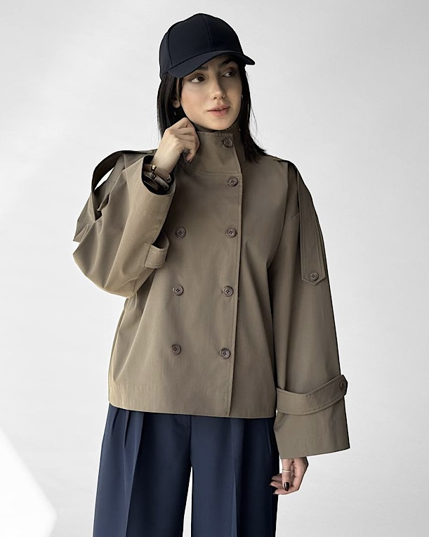 ترنچ کت برشکا L00318